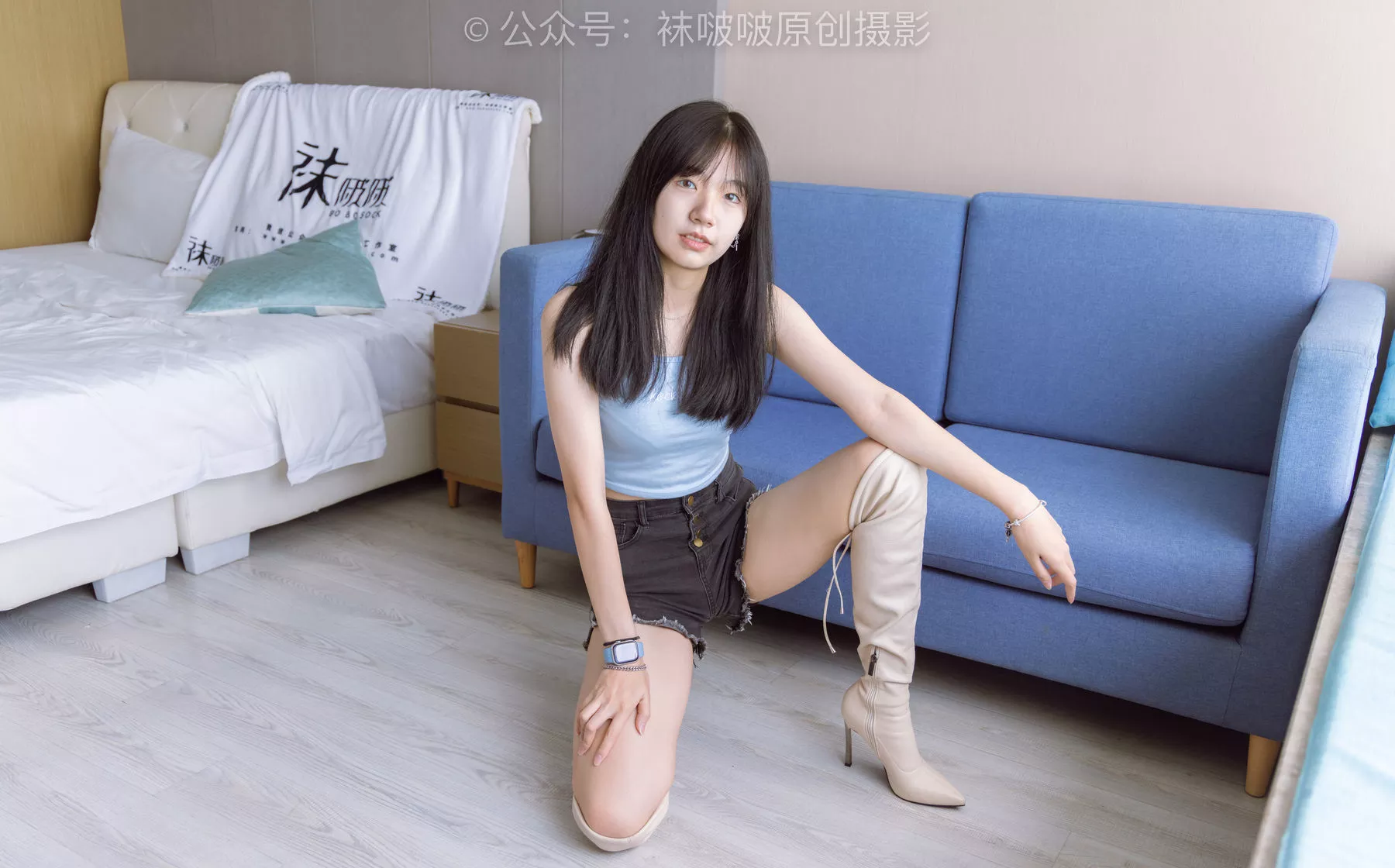 小甜豆 BoBoSocks袜啵啵 高跟长靴、白棉袜、裸足【178P】 No.174 P.22