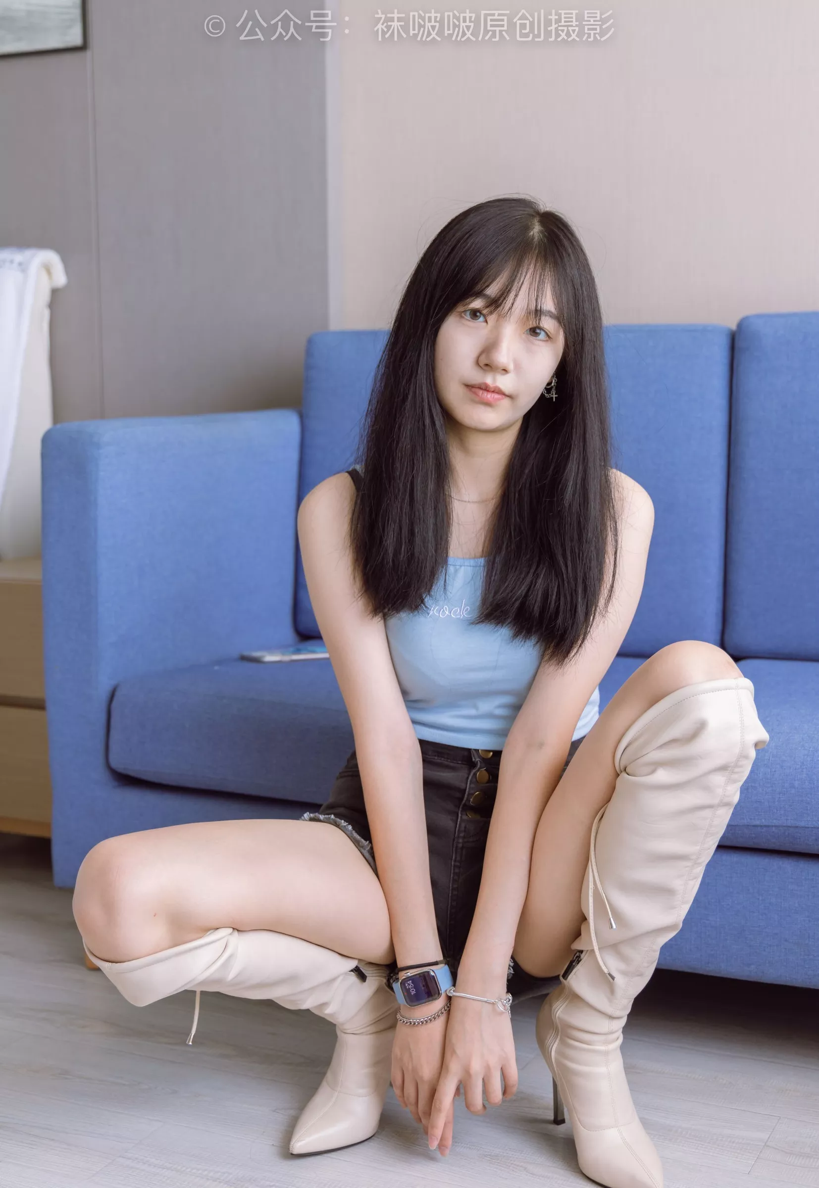 No.174 高跟长靴、白棉袜、裸足【178P】 BoBoSocks袜啵啵 小甜豆 P.23
