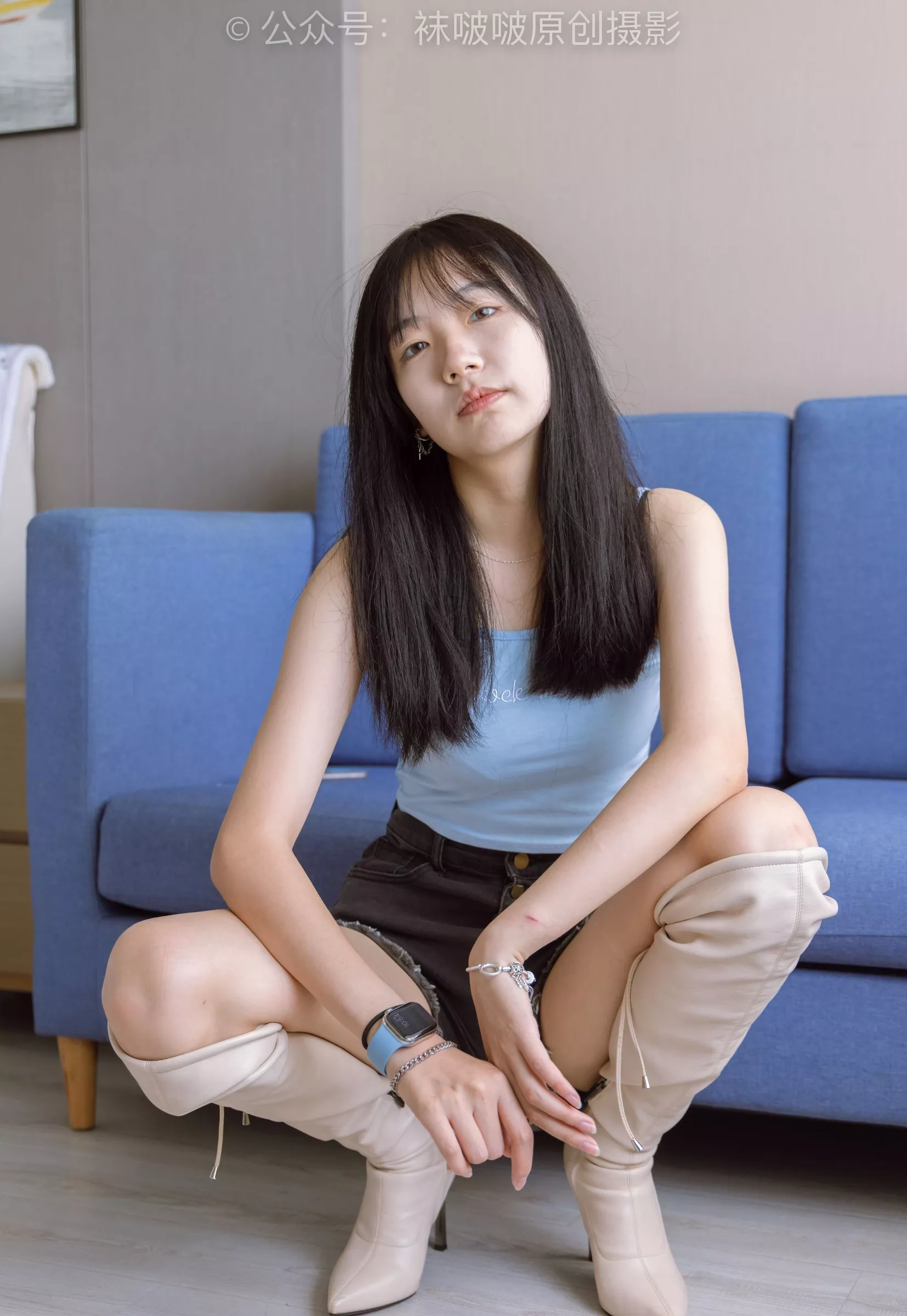 No.174 高跟长靴、白棉袜、裸足【178P】 BoBoSocks袜啵啵 小甜豆 P.23