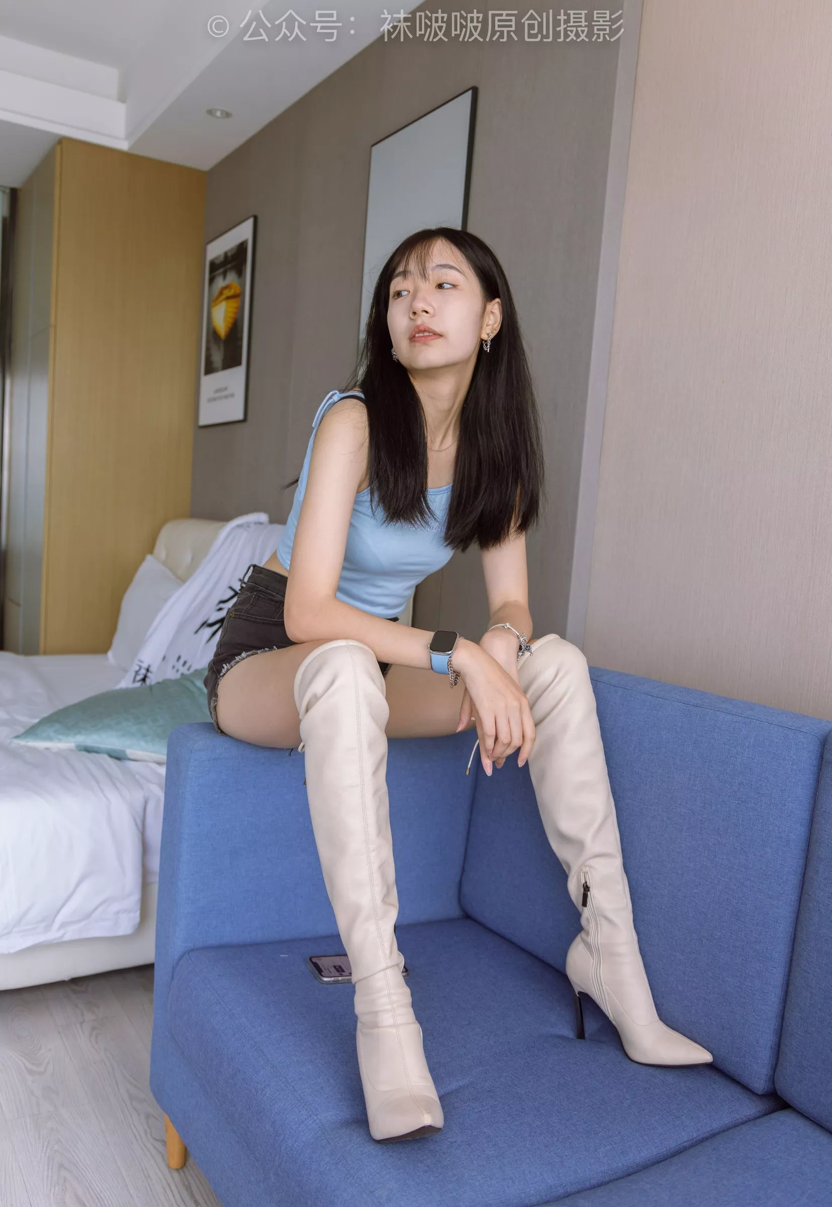BoBoSocks袜啵啵 高跟长靴、白棉袜、裸足【178P】 小甜豆 No.174 P.32