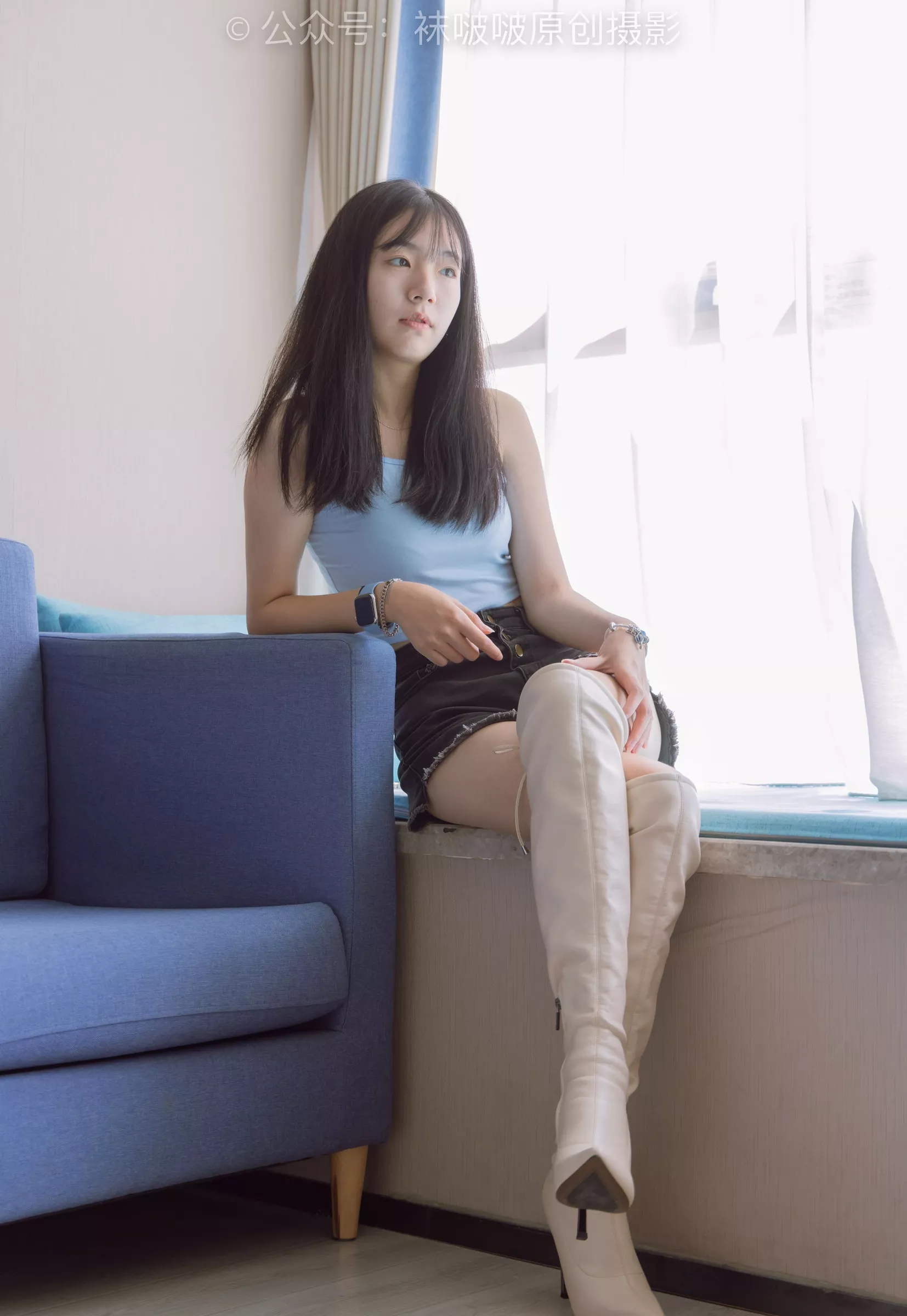 BoBoSocks袜啵啵 No.174 高跟长靴、白棉袜、裸足【178P】 小甜豆 P.34