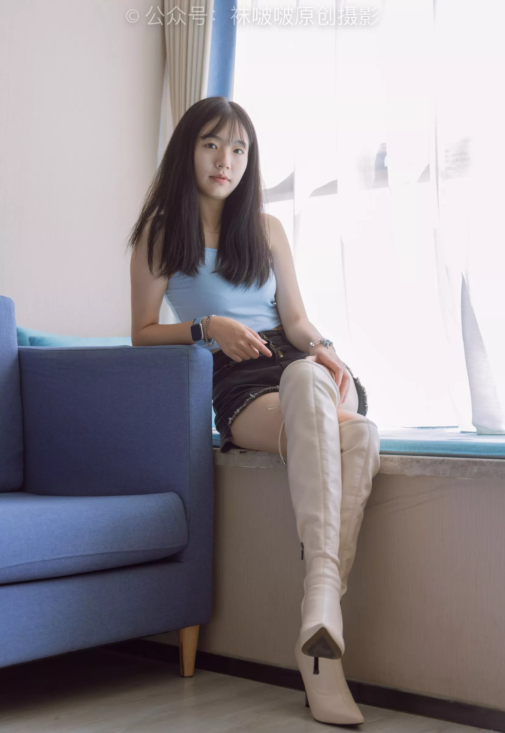 BoBoSocks袜啵啵 No.174 高跟长靴、白棉袜、裸足【178P】 小甜豆 P.34