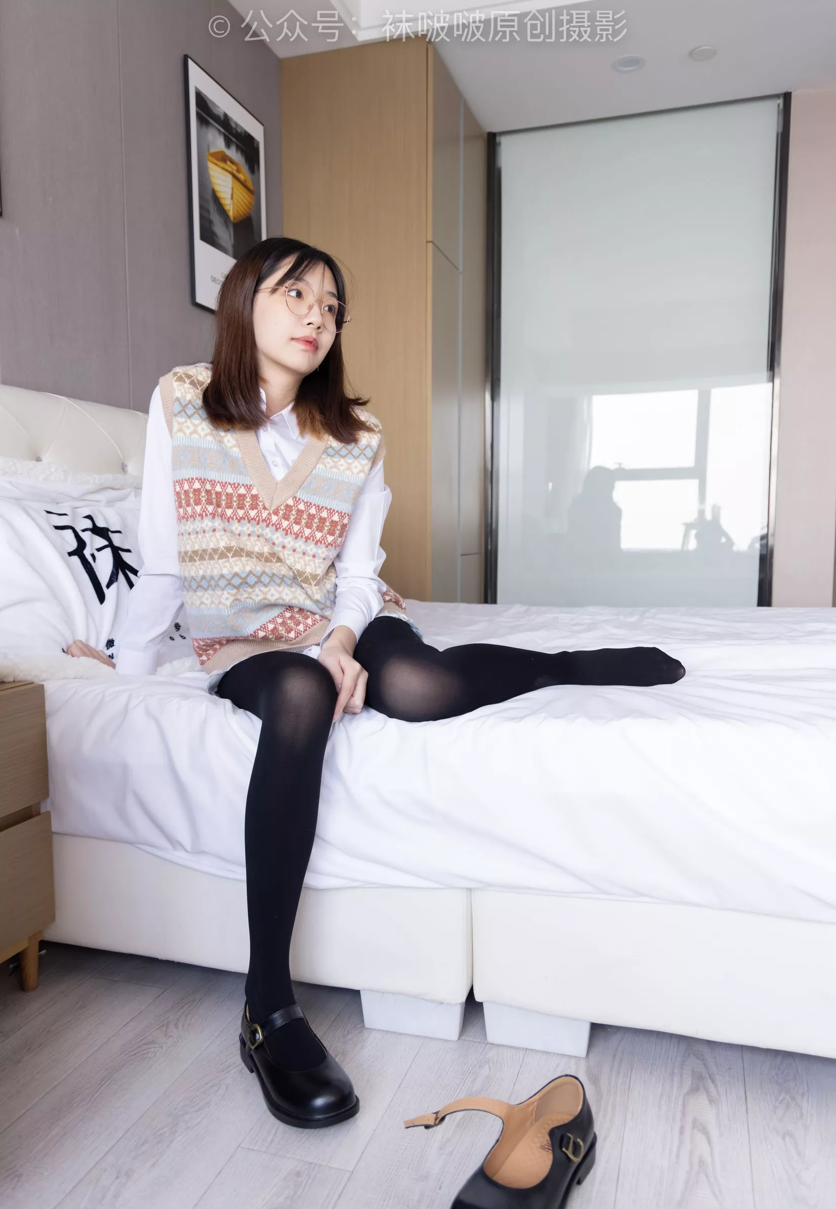 BoBoSocks袜啵啵 No.169 黑皮鞋、厚黑丝、厚肉丝【145P】 小甜豆 P.5