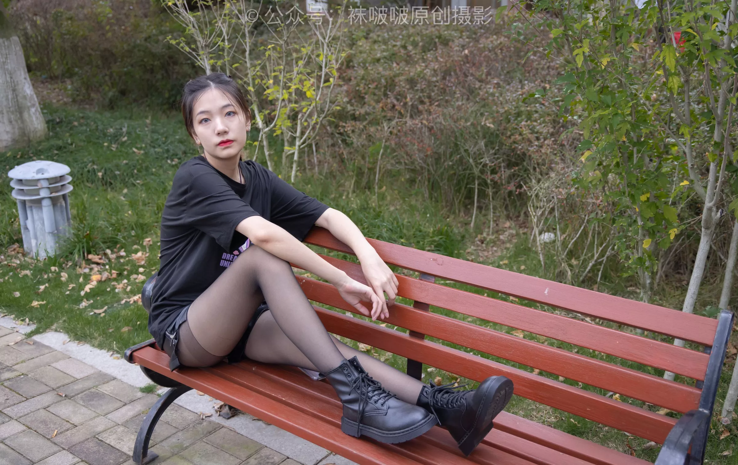 No.221 小甜豆 马丁靴、黑丝【133P】 BoBoSocks袜啵啵 P.14