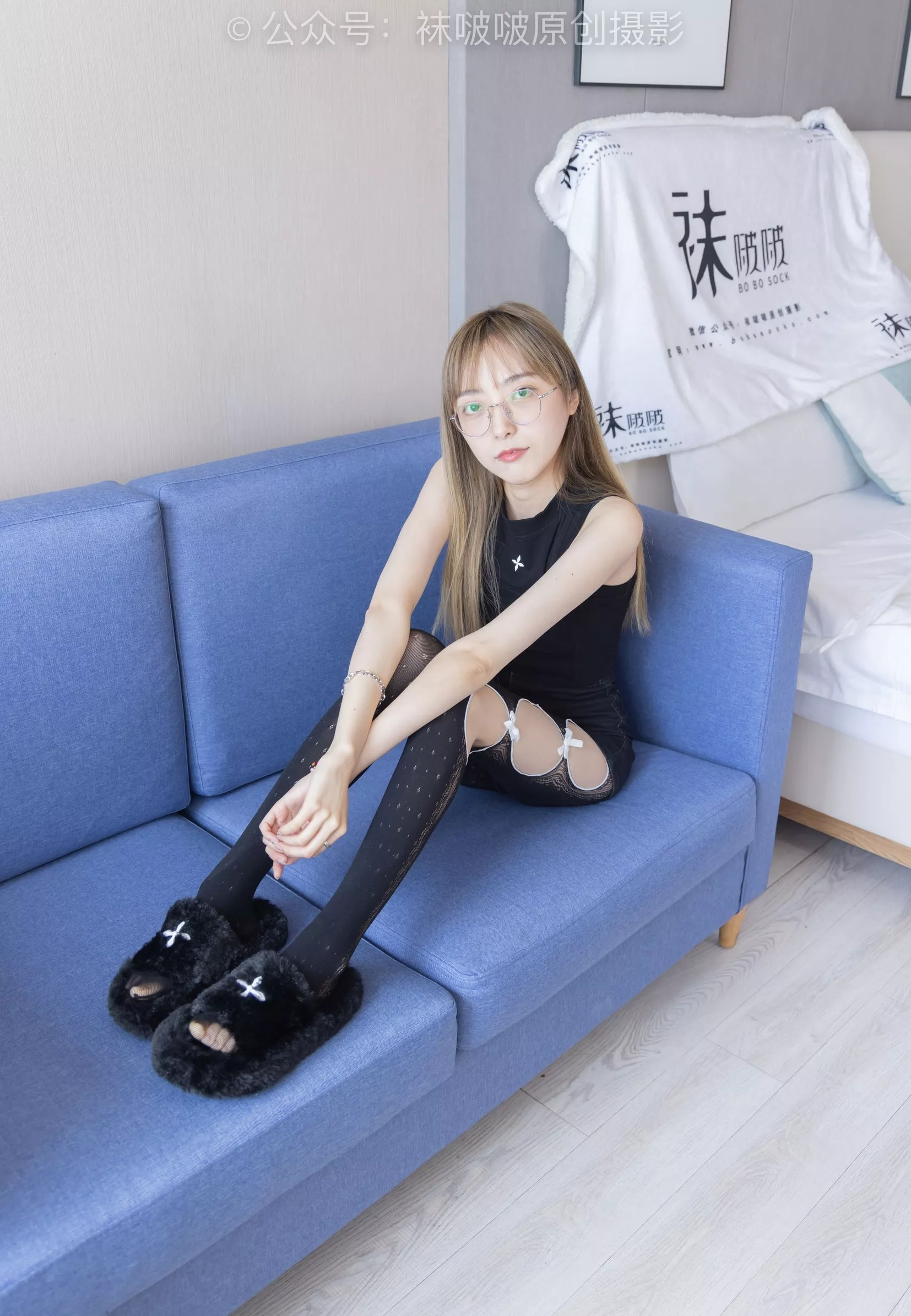 No.219 BoBoSocks袜啵啵 板鞋、拖鞋、厚黑丝、蕾丝黑丝【140P】 稚予 P.4