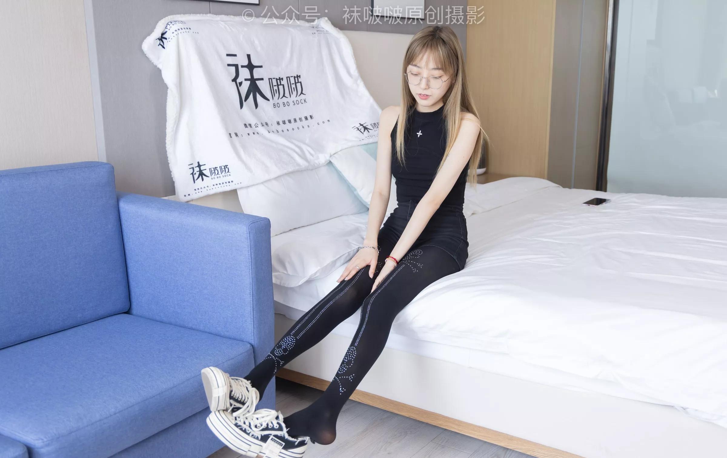 No.219 BoBoSocks袜啵啵 板鞋、拖鞋、厚黑丝、蕾丝黑丝【140P】 稚予 P.9