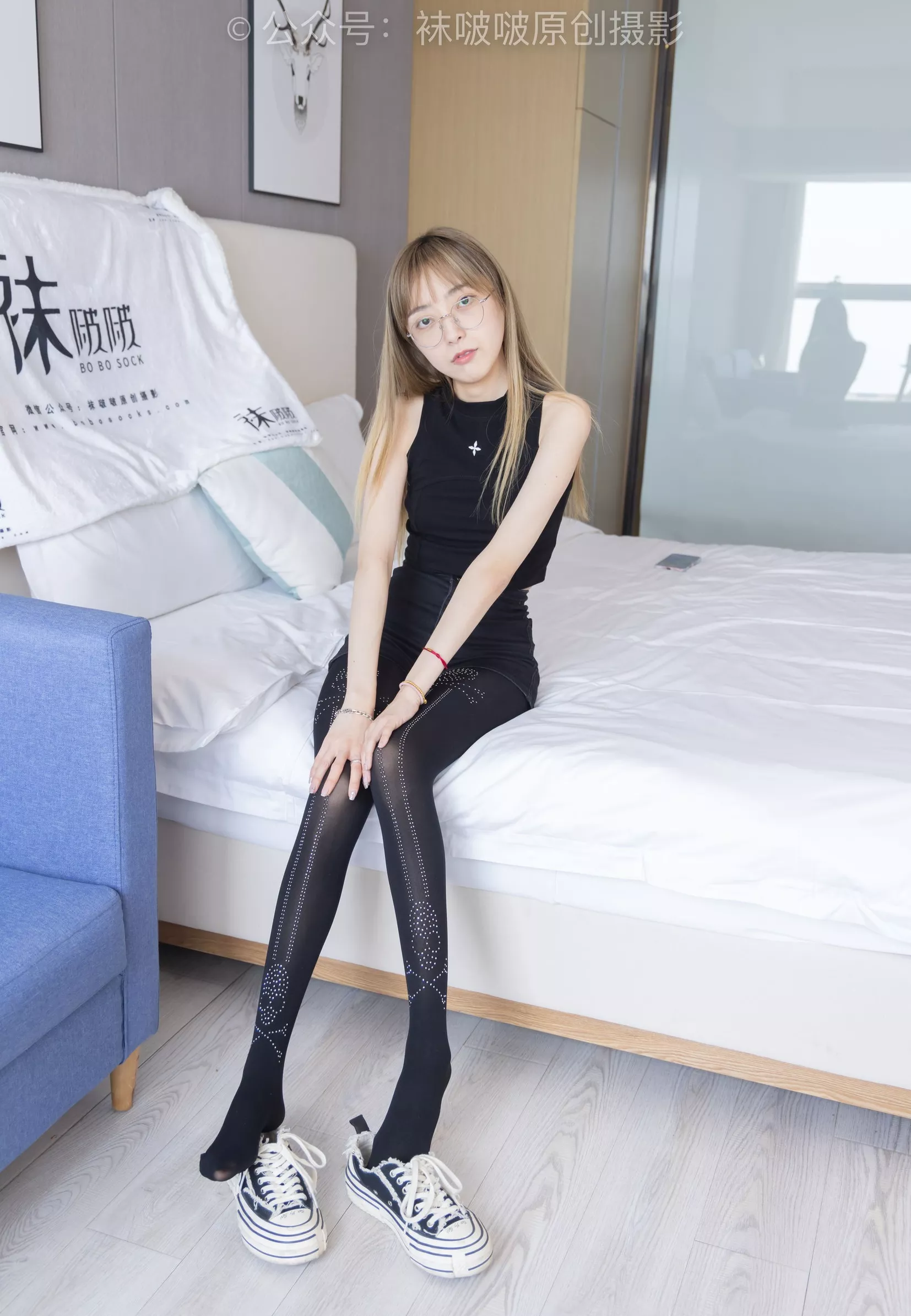 No.219 BoBoSocks袜啵啵 板鞋、拖鞋、厚黑丝、蕾丝黑丝【140P】 稚予 P.9