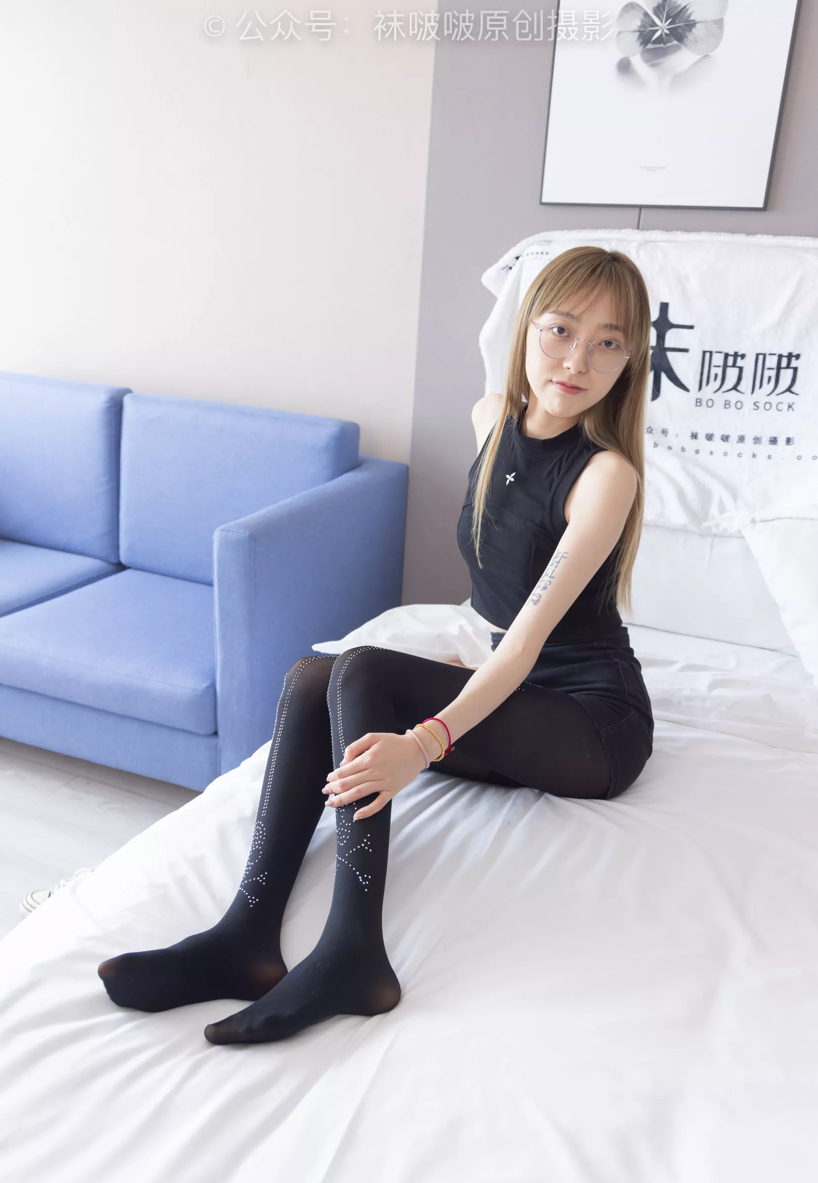 板鞋、拖鞋、厚黑丝、蕾丝黑丝【140P】 BoBoSocks袜啵啵 稚予 No.219 P.1