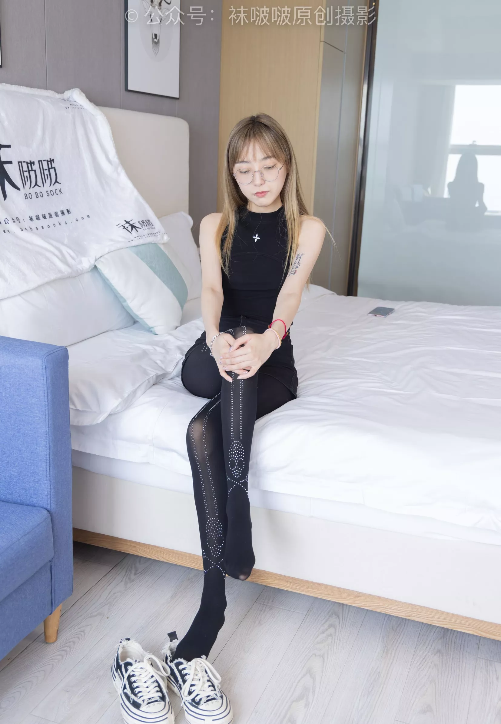 板鞋、拖鞋、厚黑丝、蕾丝黑丝【140P】 稚予 No.219 BoBoSocks袜啵啵 P.6