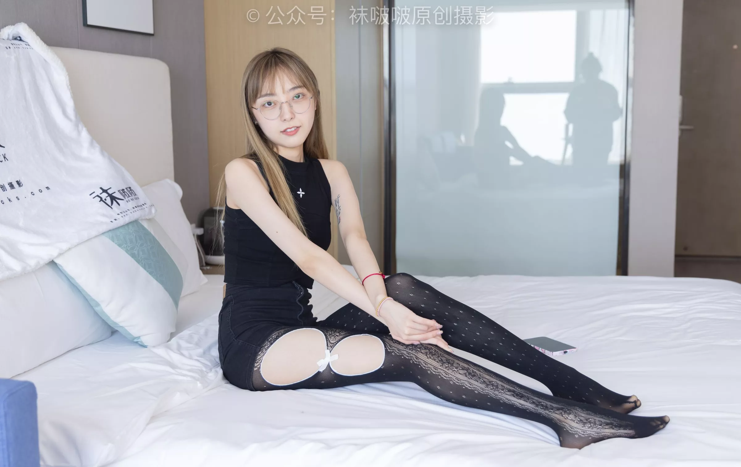 板鞋、拖鞋、厚黑丝、蕾丝黑丝【140P】 稚予 BoBoSocks袜啵啵 No.219 P.17