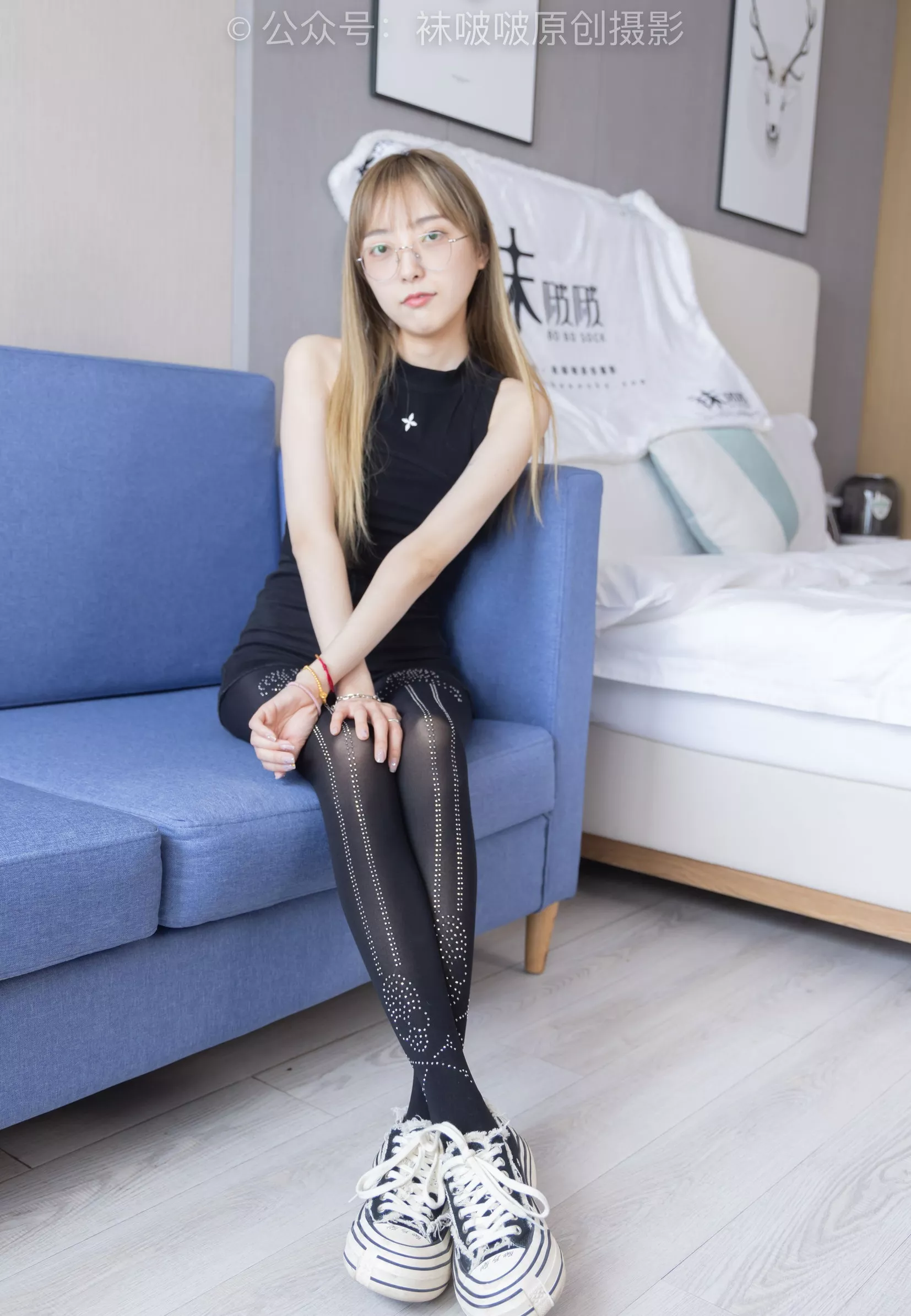 BoBoSocks袜啵啵 No.219 板鞋、拖鞋、厚黑丝、蕾丝黑丝【140P】 稚予 P.15