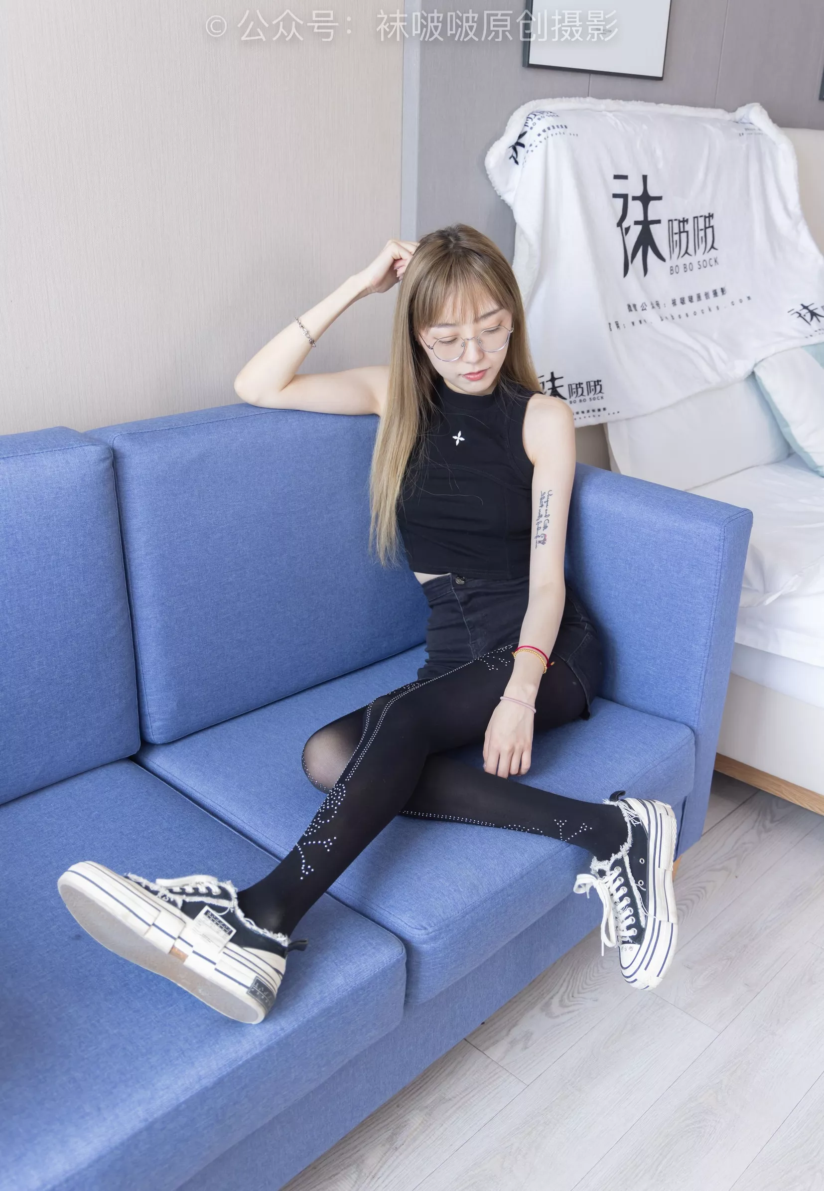 板鞋、拖鞋、厚黑丝、蕾丝黑丝【140P】 BoBoSocks袜啵啵 No.219 稚予 P.24
