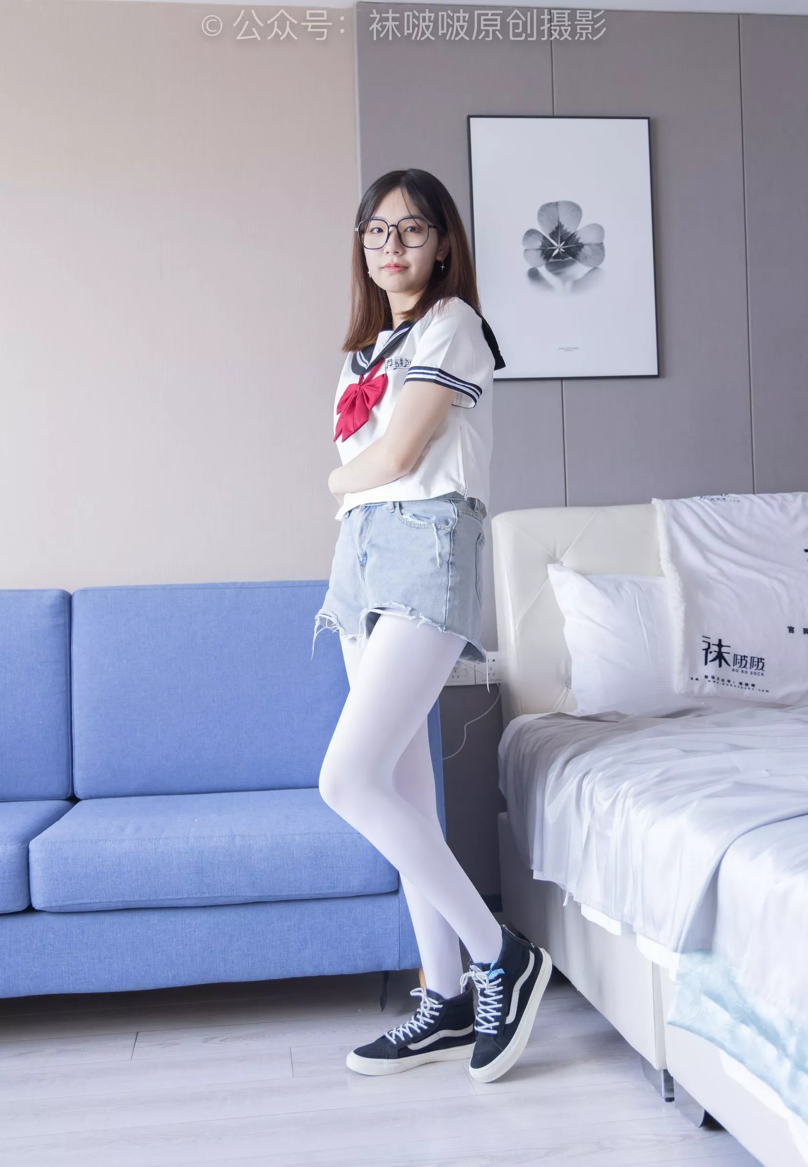 BoBoSocks袜啵啵 三双帆布鞋板鞋、厚白丝、黑丝【144P】 No.215 小甜豆 P.9