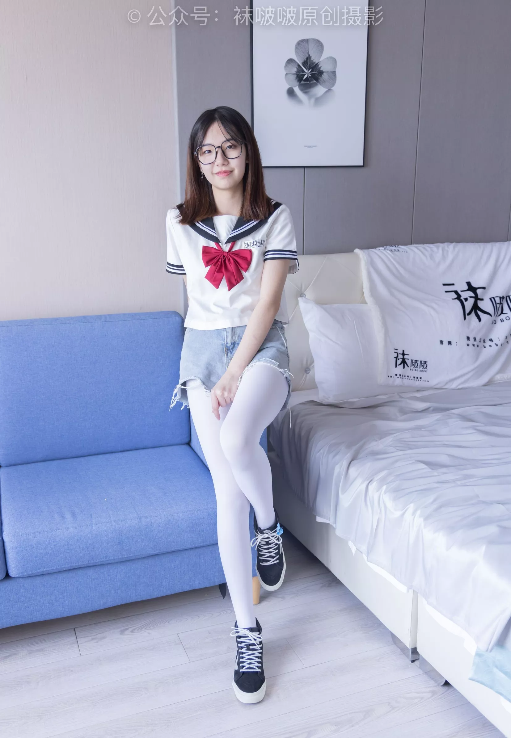三双帆布鞋板鞋、厚白丝、黑丝【144P】 No.215 BoBoSocks袜啵啵 小甜豆 P.10