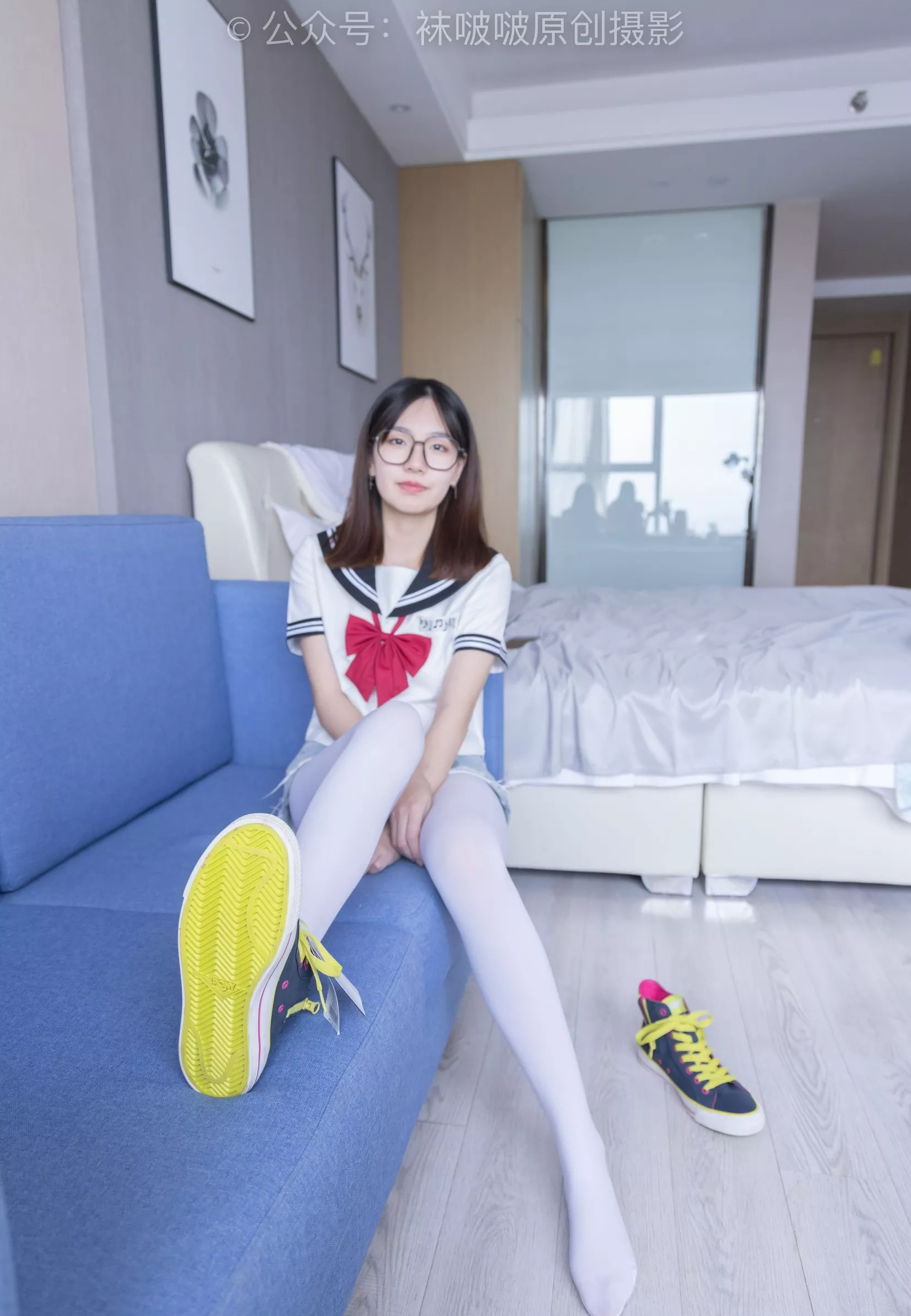 三双帆布鞋板鞋、厚白丝、黑丝【144P】 No.215 小甜豆 BoBoSocks袜啵啵 P.18