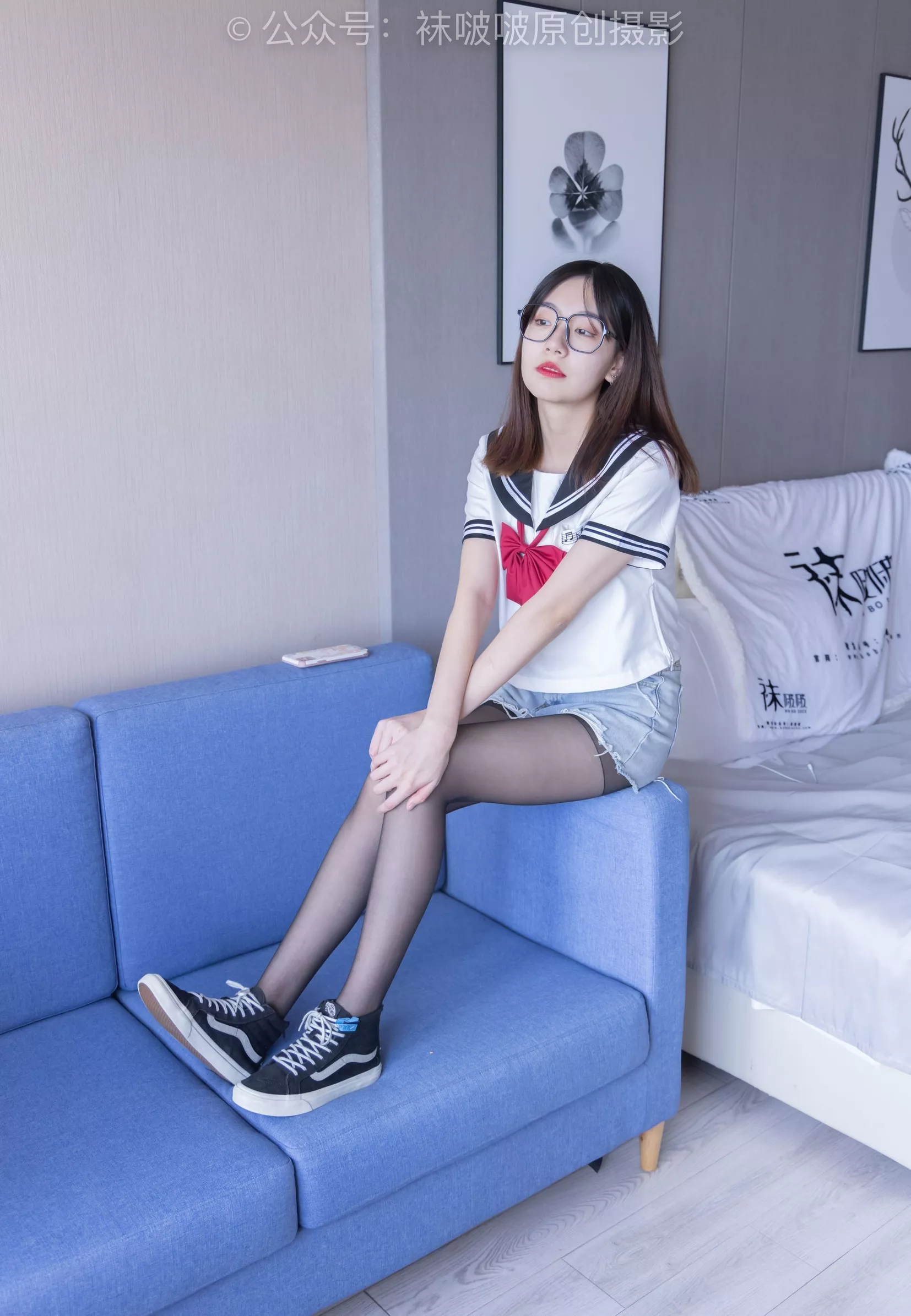 小甜豆 BoBoSocks袜啵啵 No.215 三双帆布鞋板鞋、厚白丝、黑丝【144P】 P.6