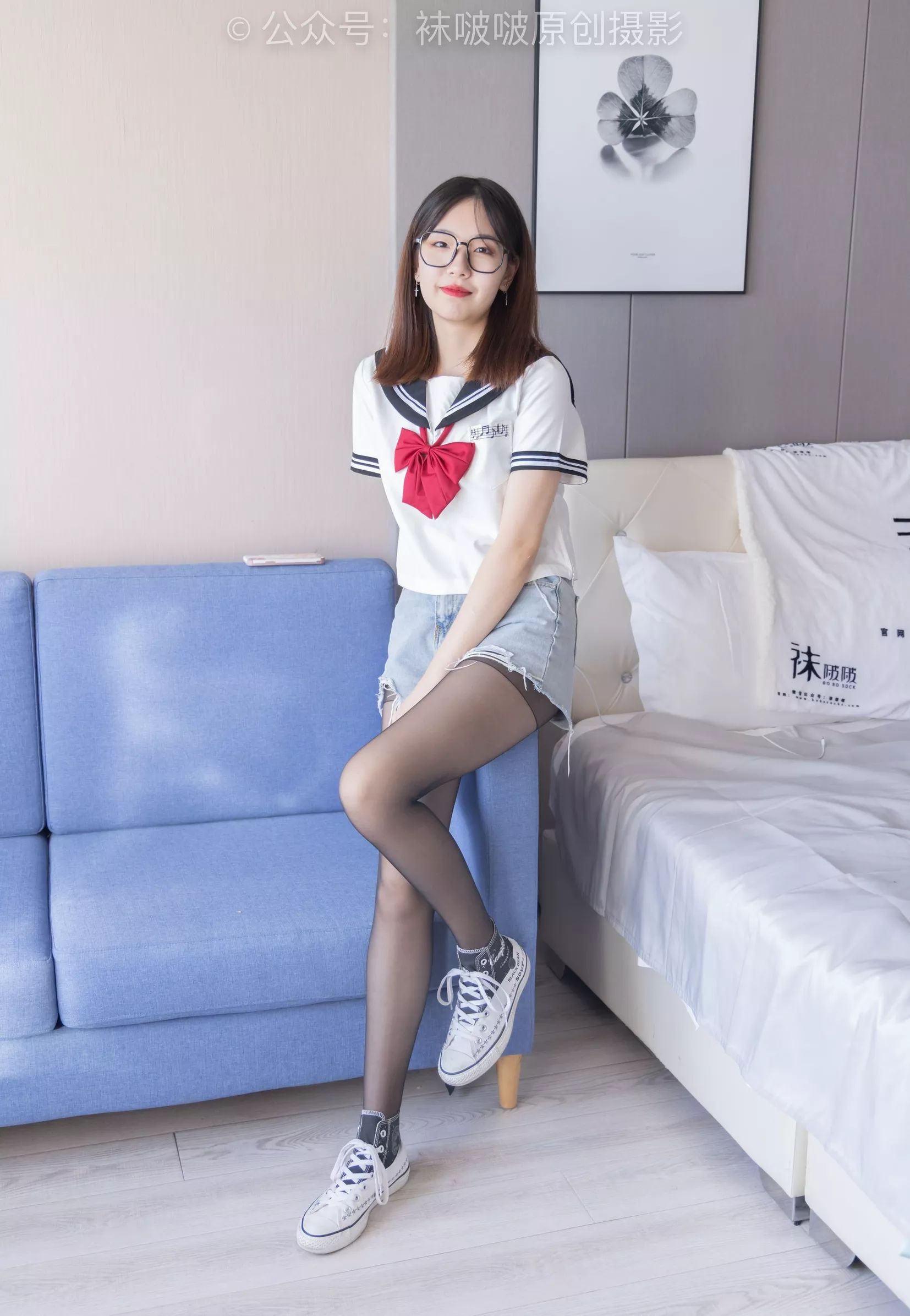 三双帆布鞋板鞋、厚白丝、黑丝【144P】 No.215 BoBoSocks袜啵啵 小甜豆 P.10