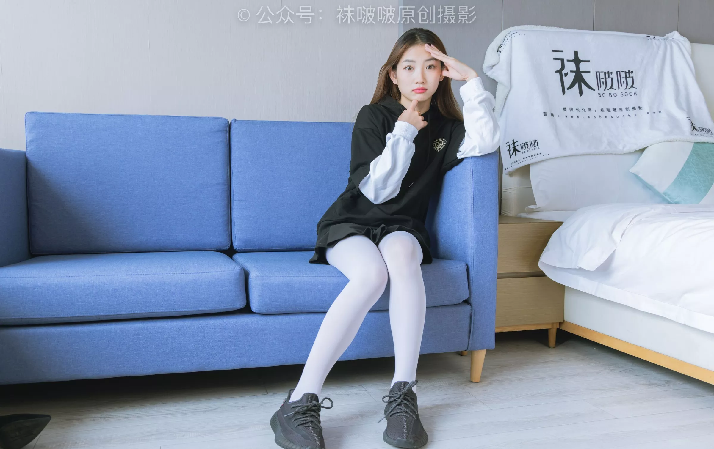 BoBoSocks袜啵啵 黑色运动鞋、厚白丝【142P】 No.214 小沫 P.14