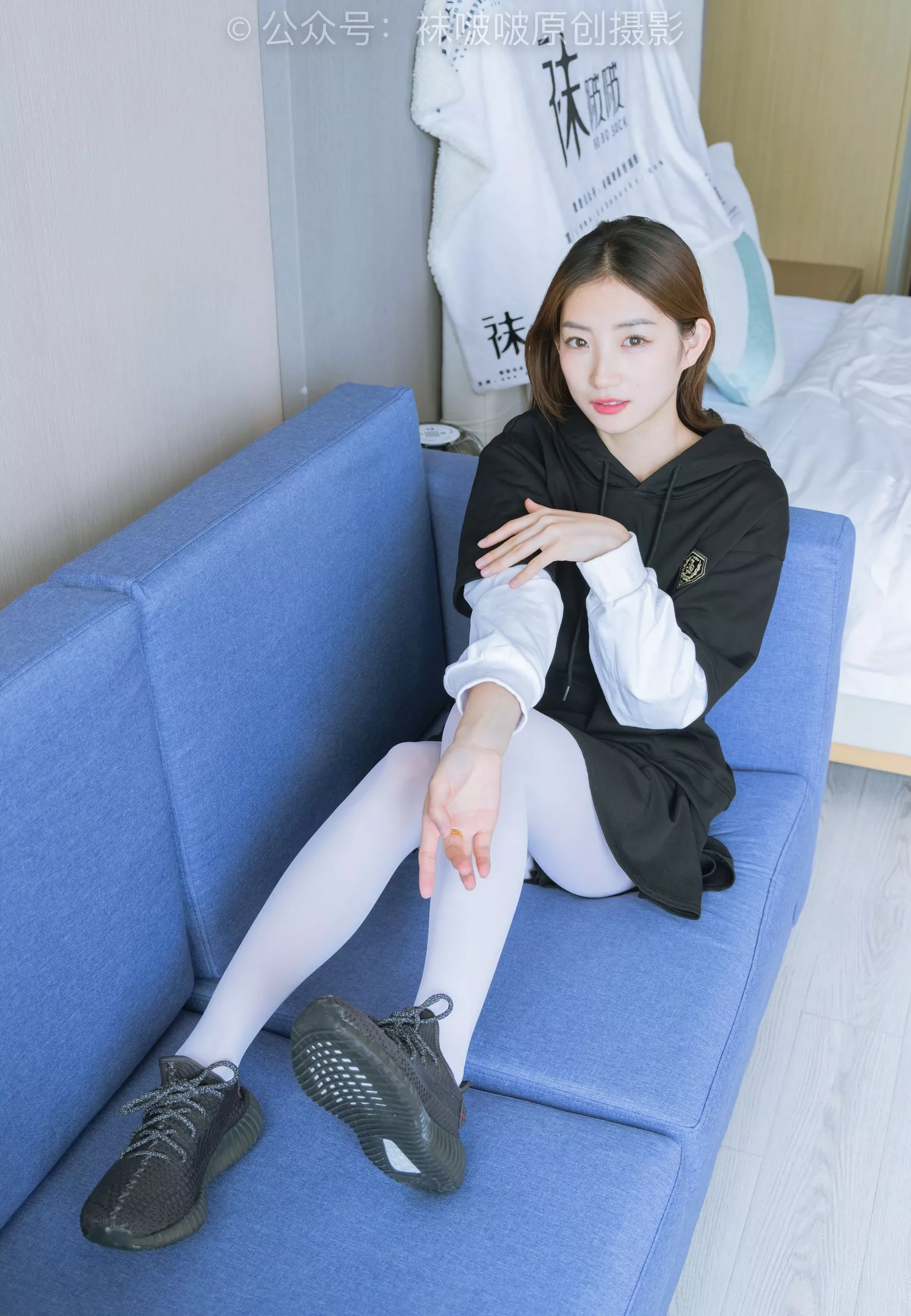 小沫 BoBoSocks袜啵啵 No.214 黑色运动鞋、厚白丝【142P】 P.16