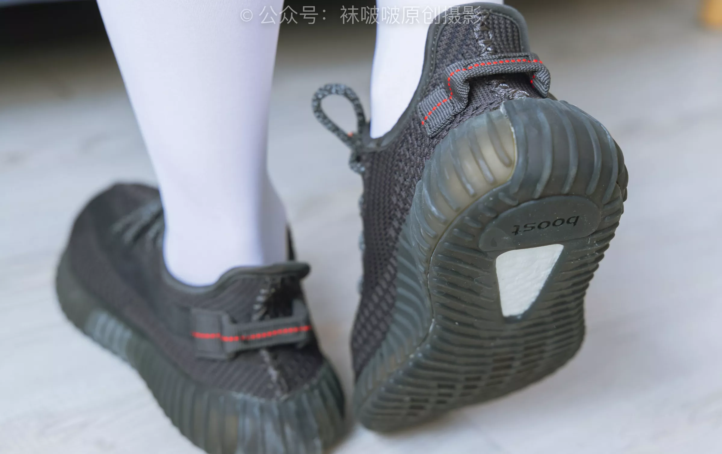 小沫 黑色运动鞋、厚白丝【142P】 BoBoSocks袜啵啵 No.214 P.19