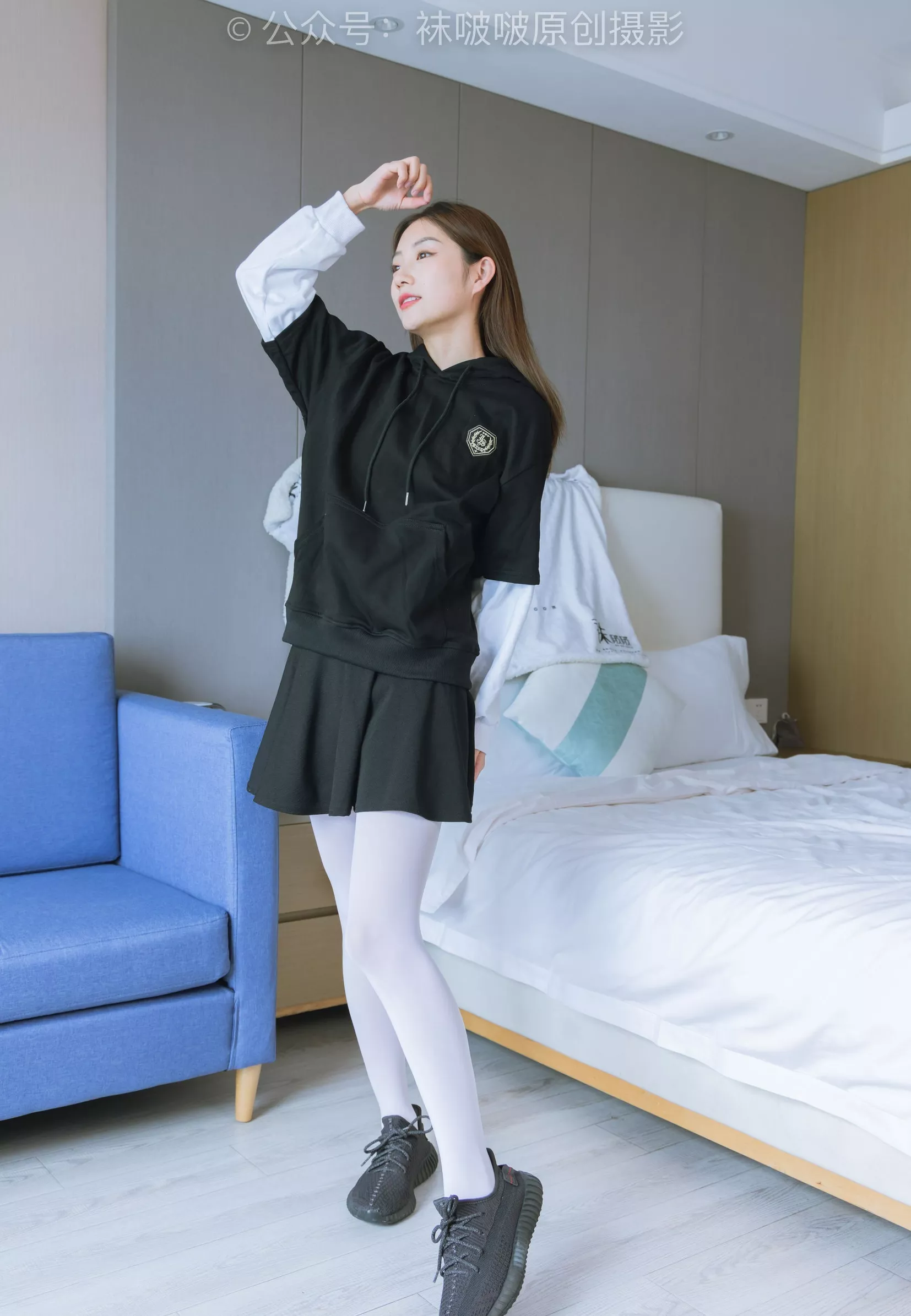 小沫 BoBoSocks袜啵啵 No.214 黑色运动鞋、厚白丝【142P】 P.21