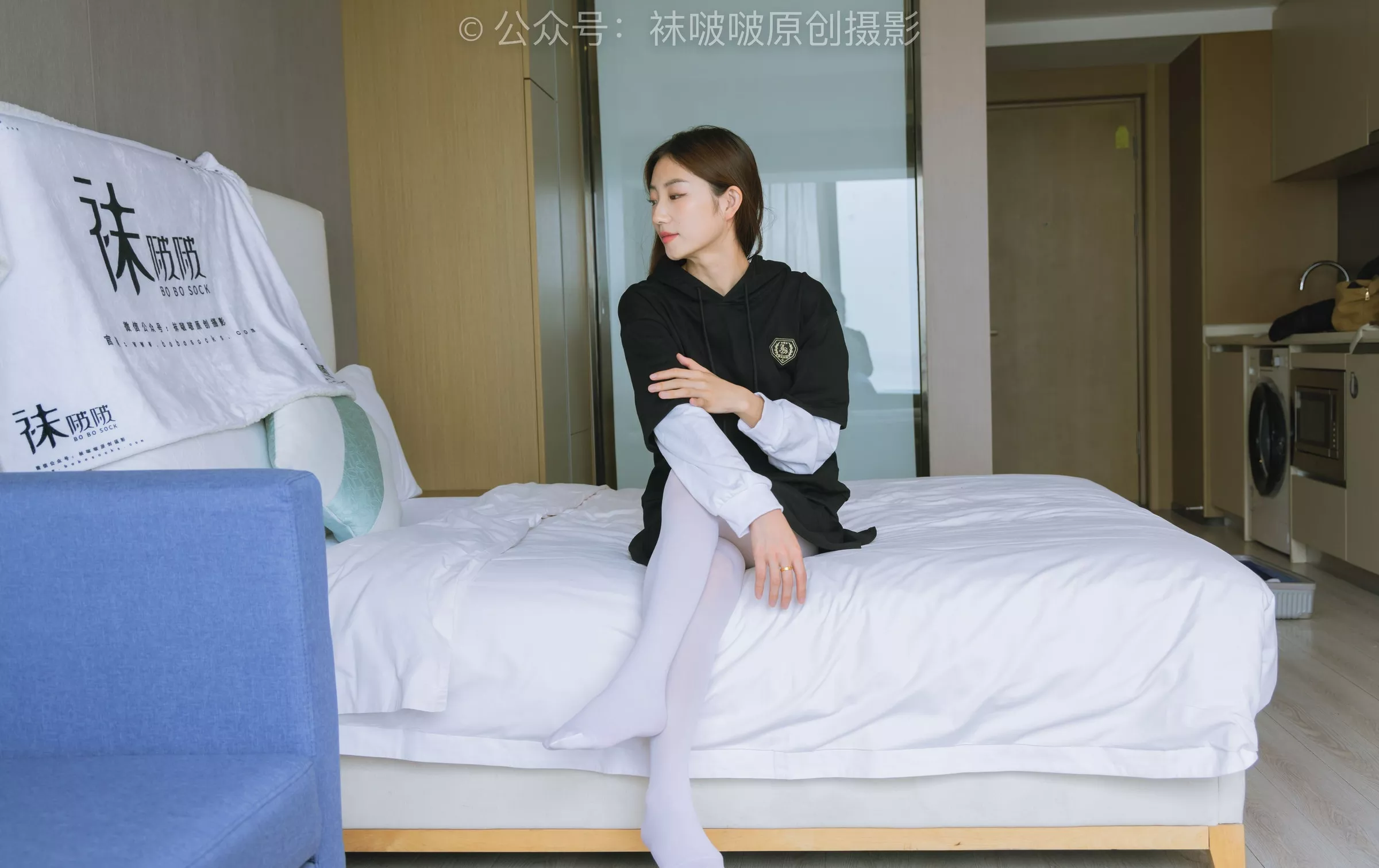 小沫 BoBoSocks袜啵啵 No.214 黑色运动鞋、厚白丝【142P】 P.21