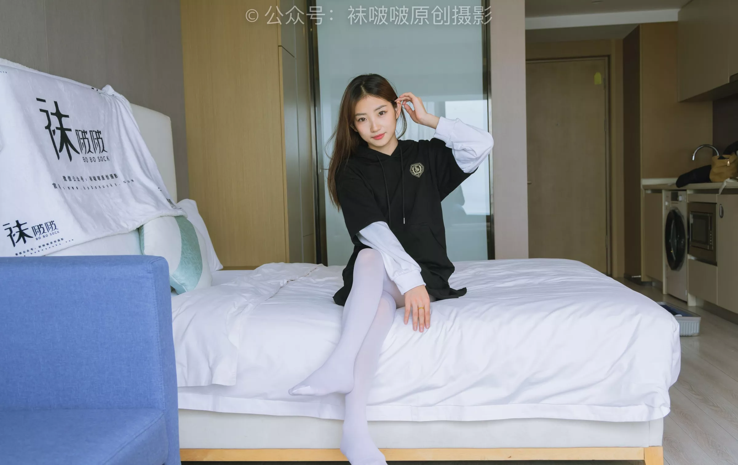 小沫 BoBoSocks袜啵啵 No.214 黑色运动鞋、厚白丝【142P】 P.21
