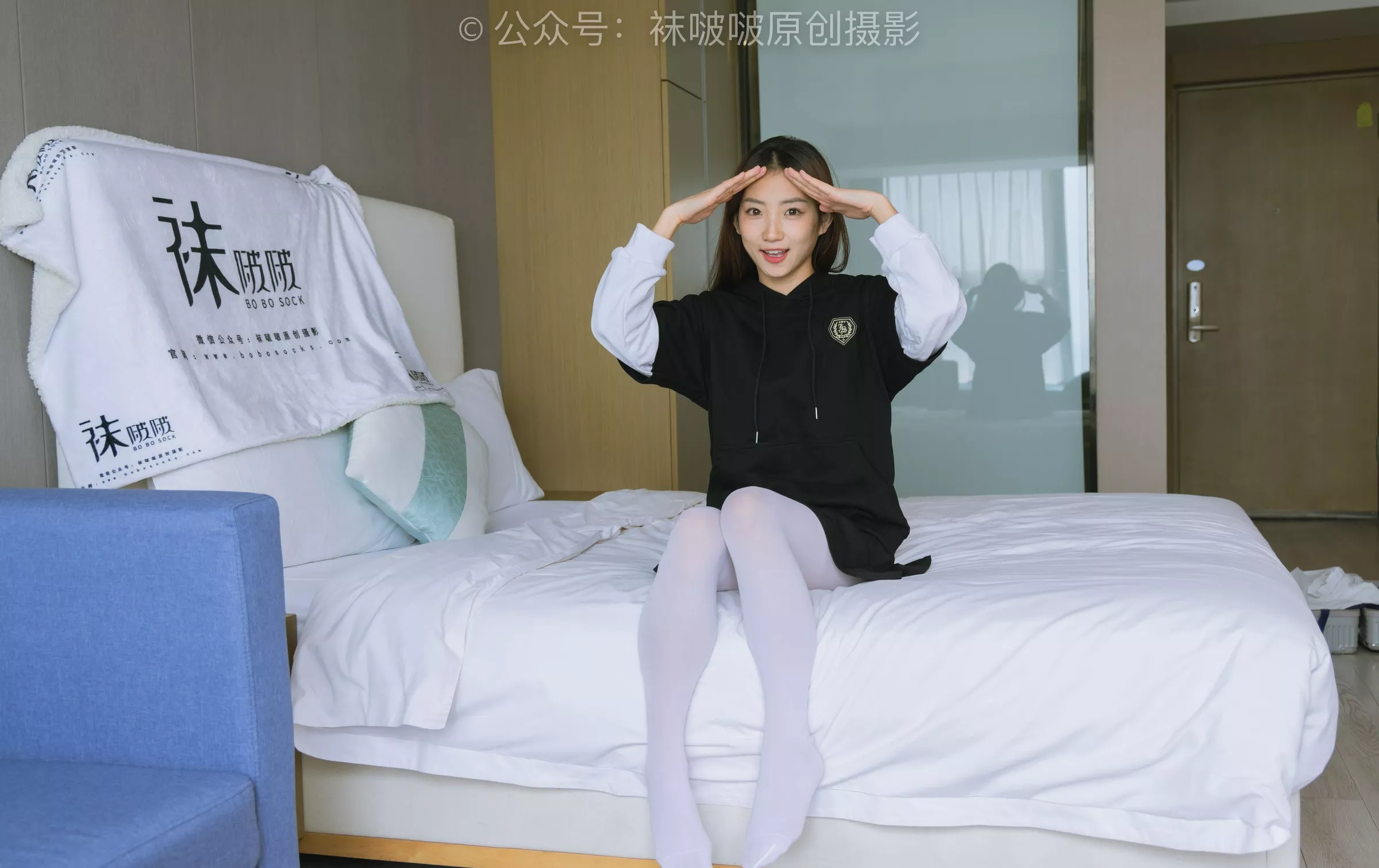 黑色运动鞋、厚白丝【142P】 No.214 小沫 BoBoSocks袜啵啵 P.22