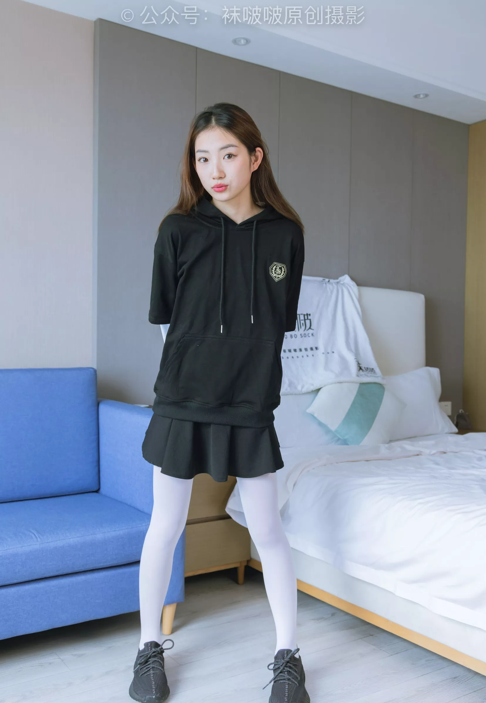 BoBoSocks袜啵啵 小沫 No.214 黑色运动鞋、厚白丝【142P】 P.25