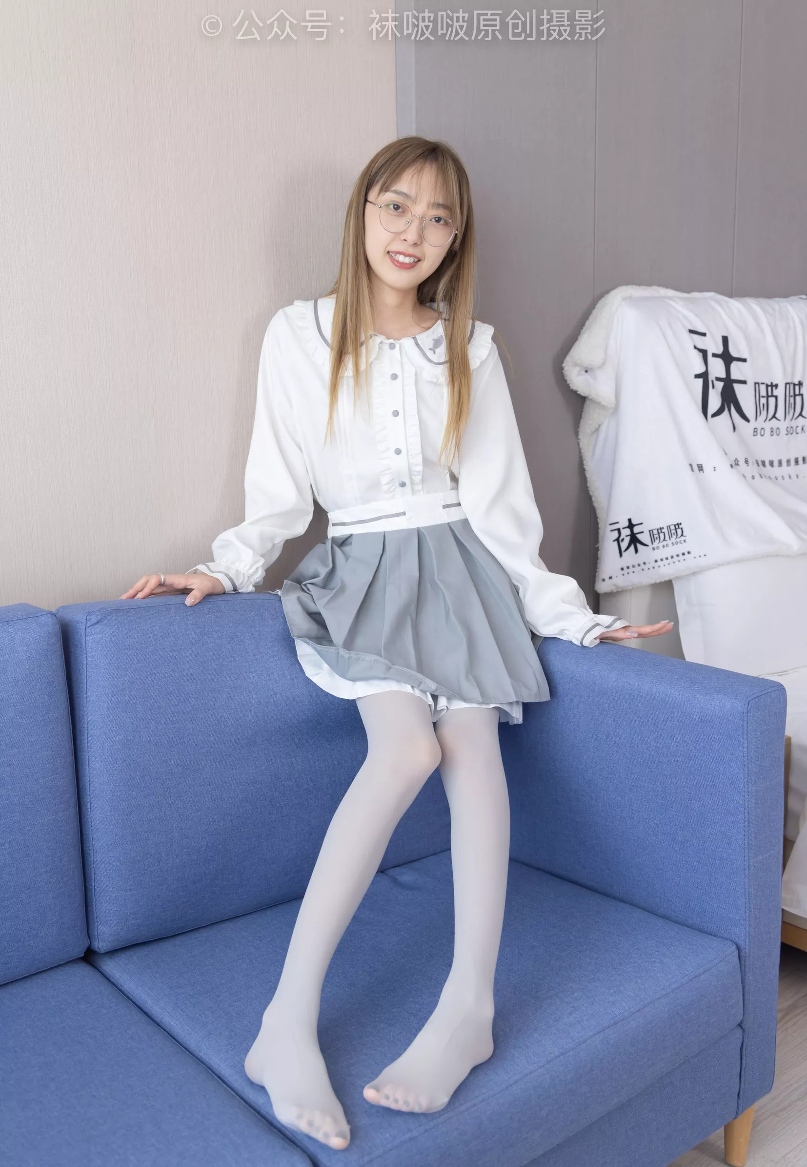 BoBoSocks袜啵啵 黑皮鞋、厚灰丝【140P】 No.213 稚予 P.5