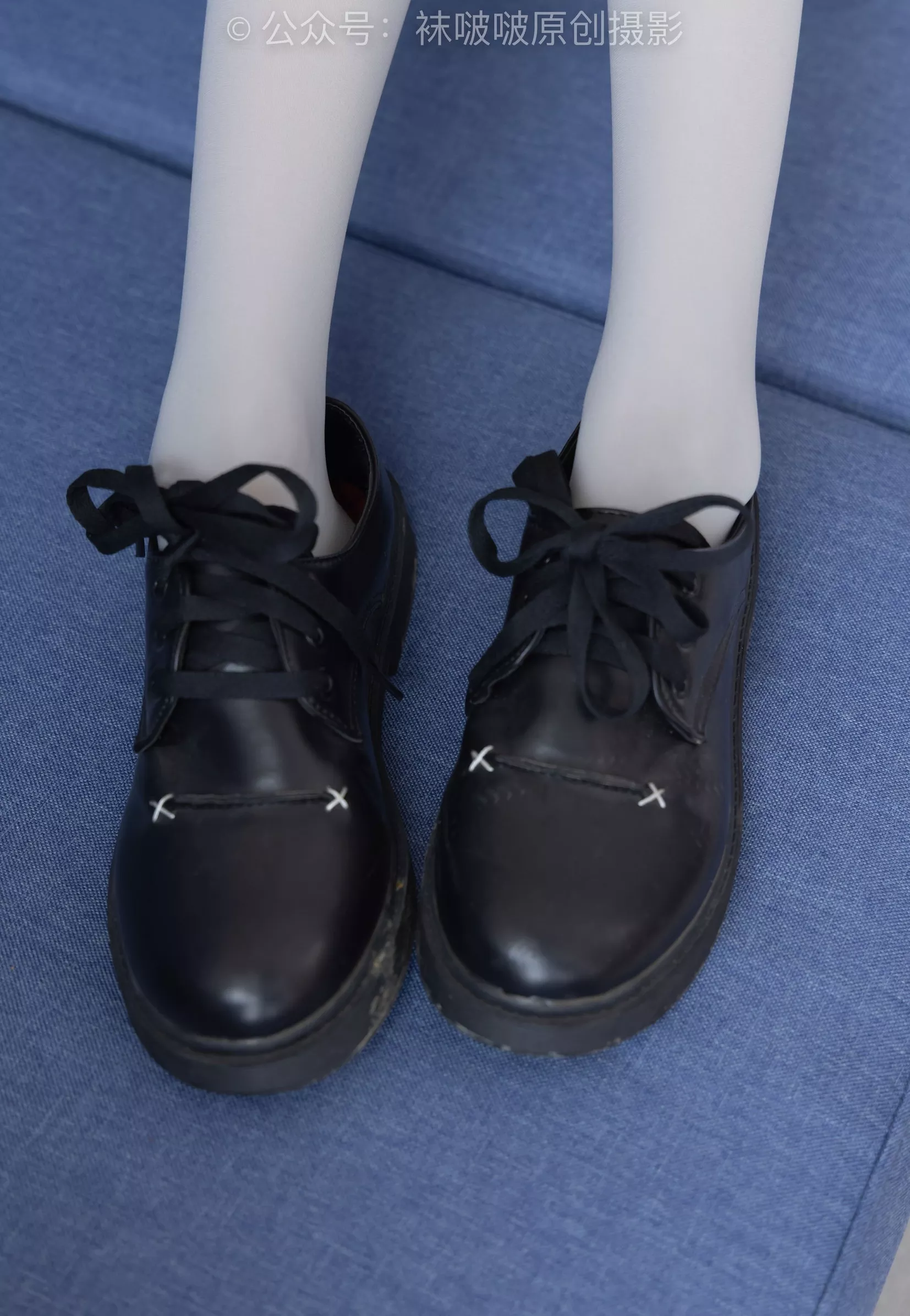 稚予 BoBoSocks袜啵啵 黑皮鞋、厚灰丝【140P】 No.213 P.6