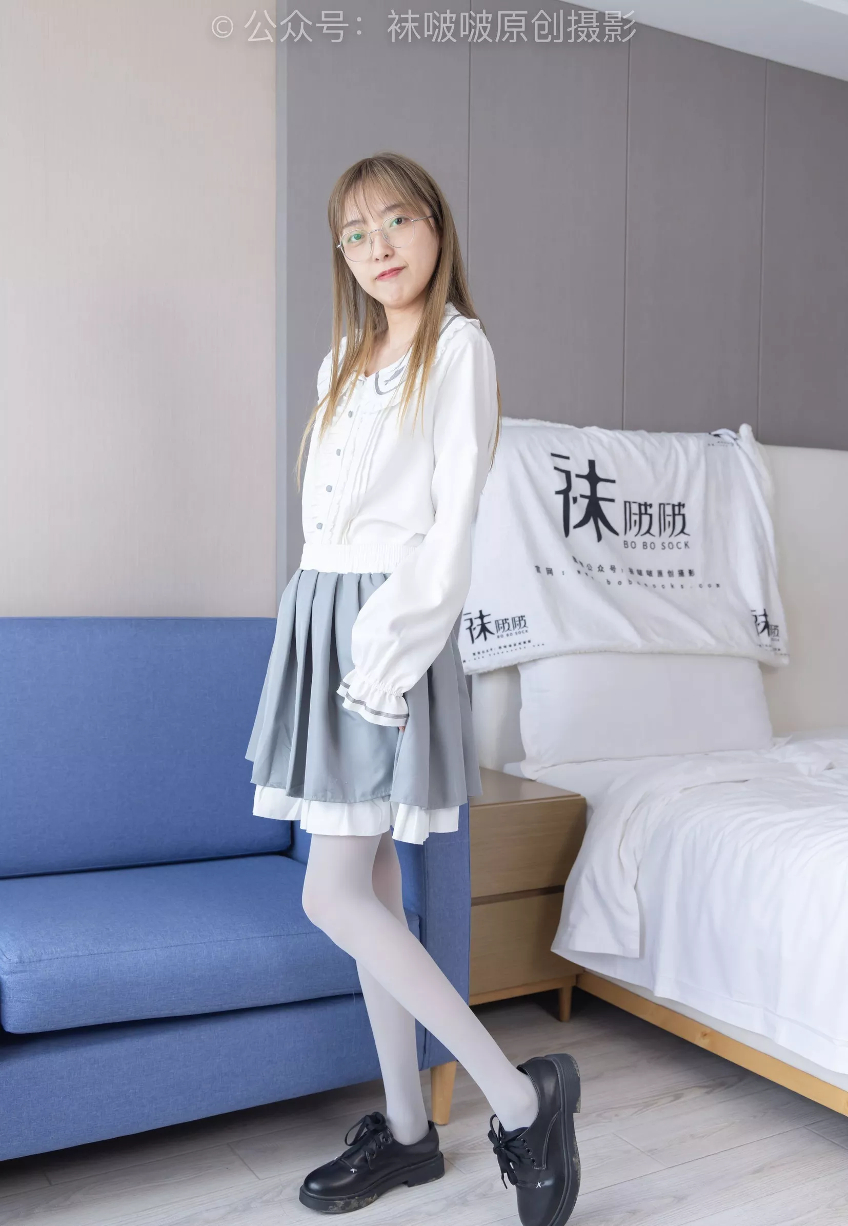 BoBoSocks袜啵啵 黑皮鞋、厚灰丝【140P】 No.213 稚予 P.13