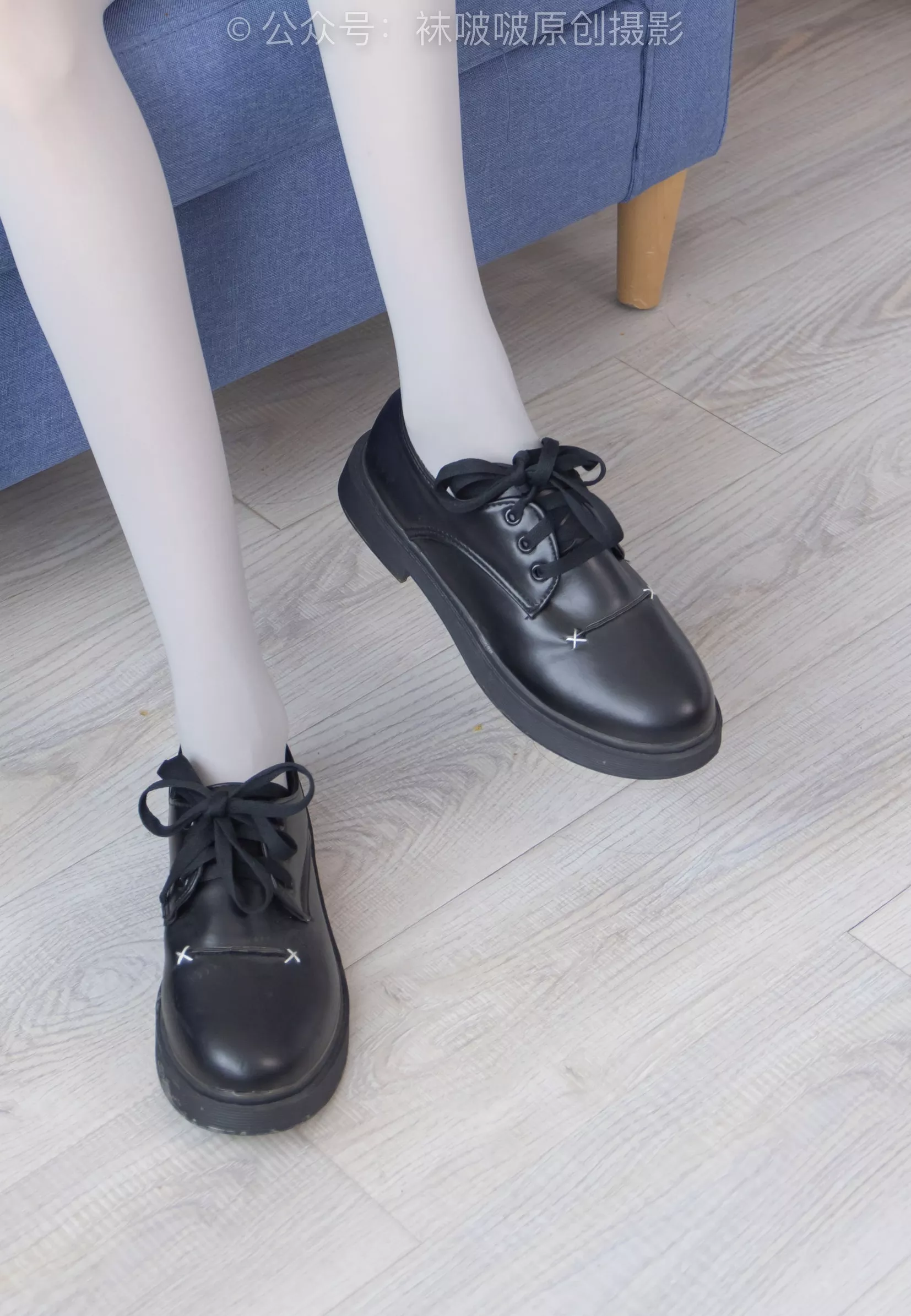 No.213 黑皮鞋、厚灰丝【140P】 稚予 BoBoSocks袜啵啵 P.12
