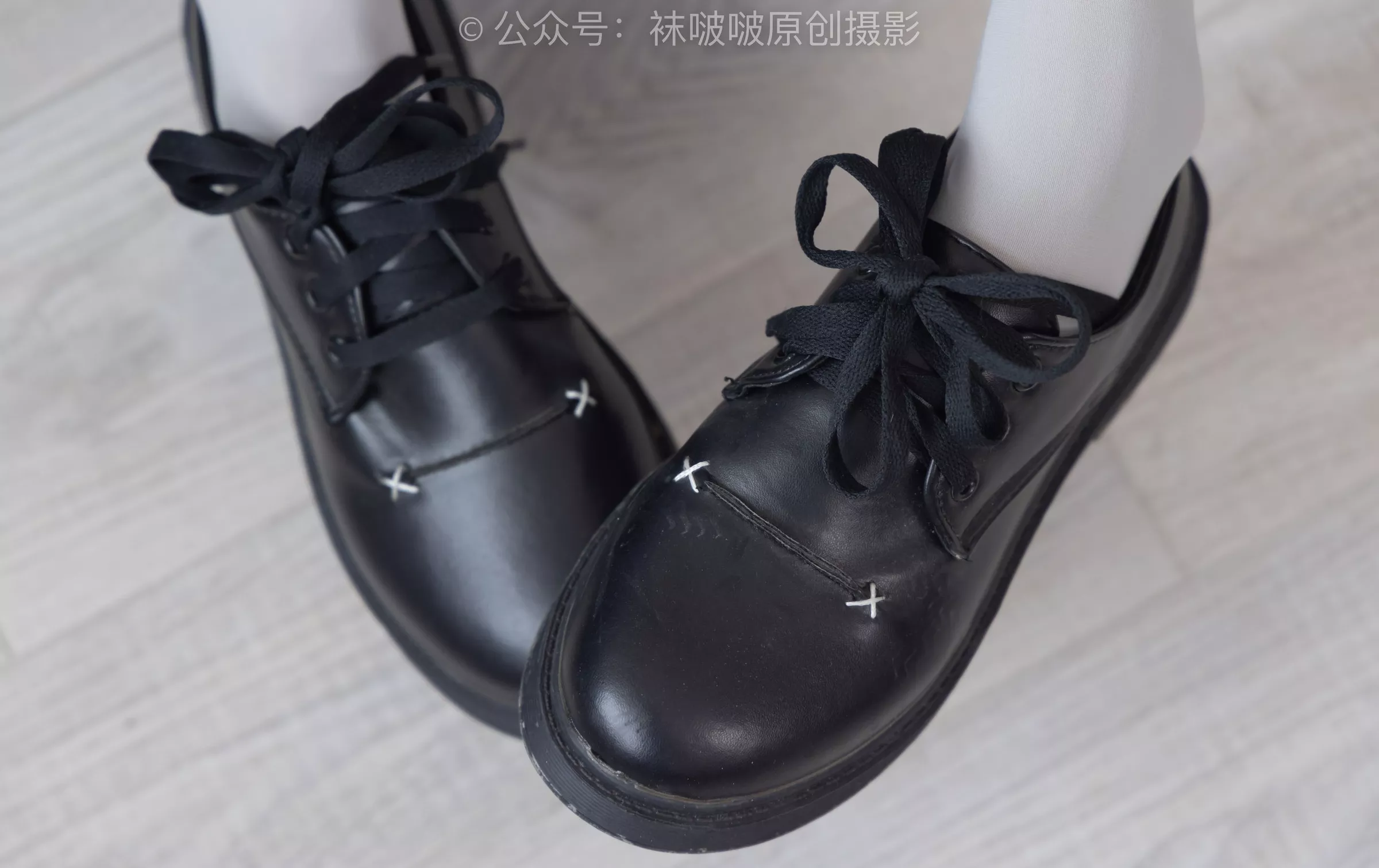 No.213 BoBoSocks袜啵啵 黑皮鞋、厚灰丝【140P】 稚予 P.11