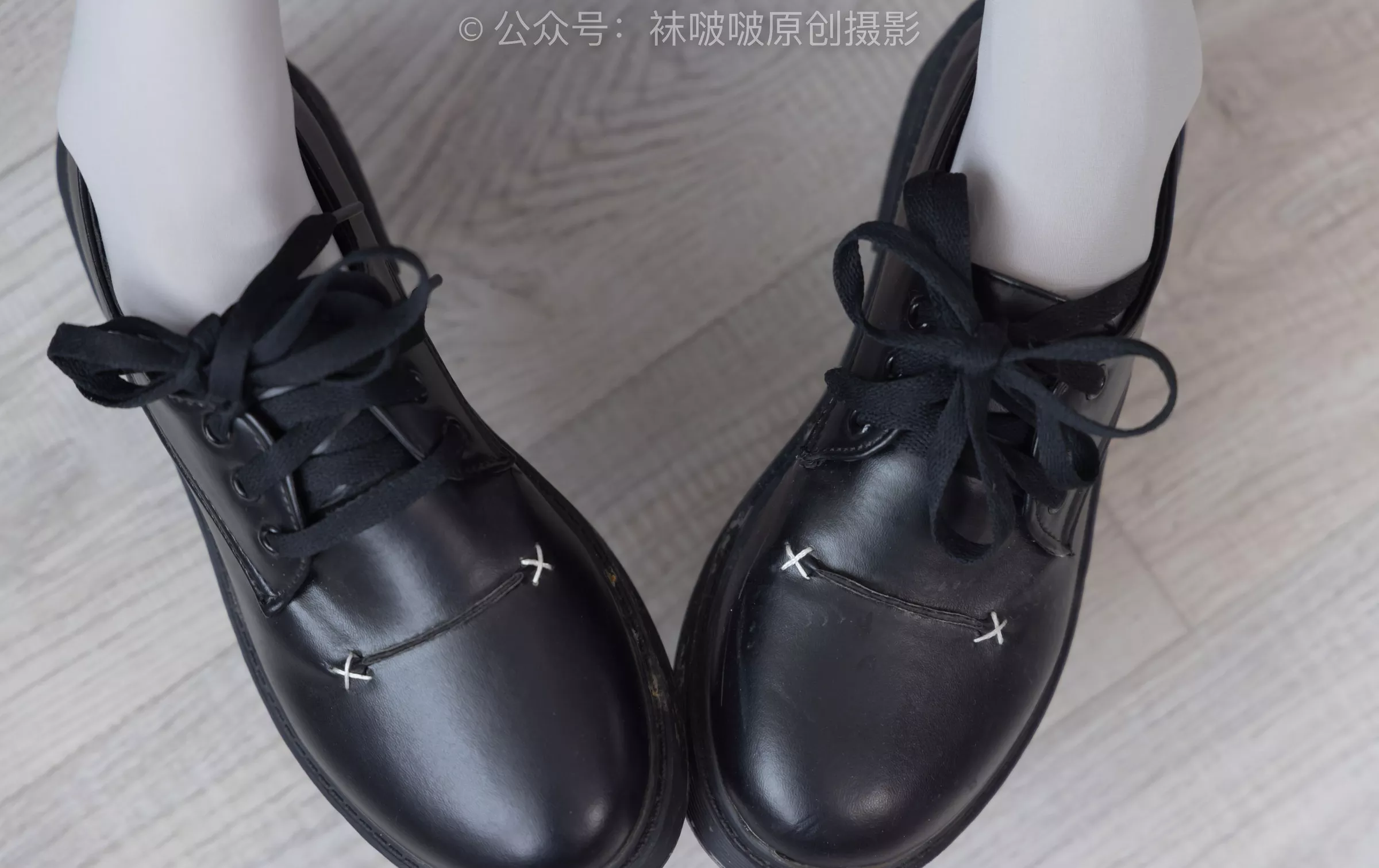 No.213 BoBoSocks袜啵啵 黑皮鞋、厚灰丝【140P】 稚予 P.11