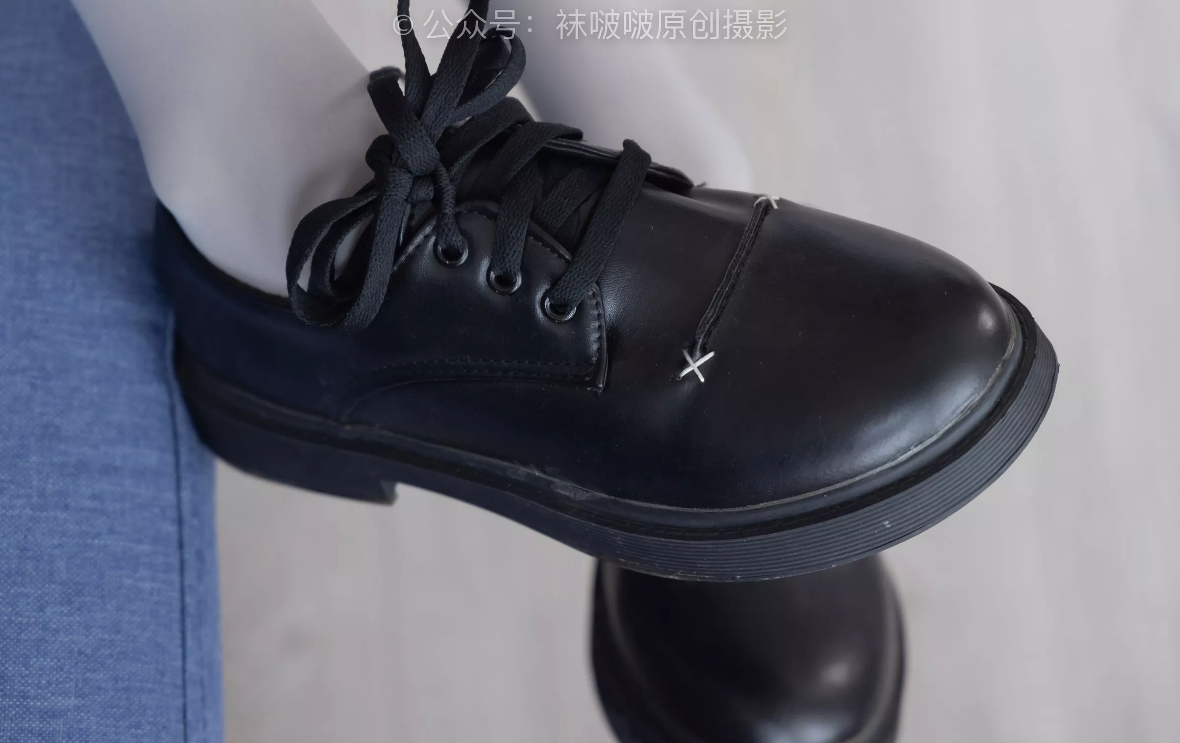 No.213 BoBoSocks袜啵啵 黑皮鞋、厚灰丝【140P】 稚予 P.11