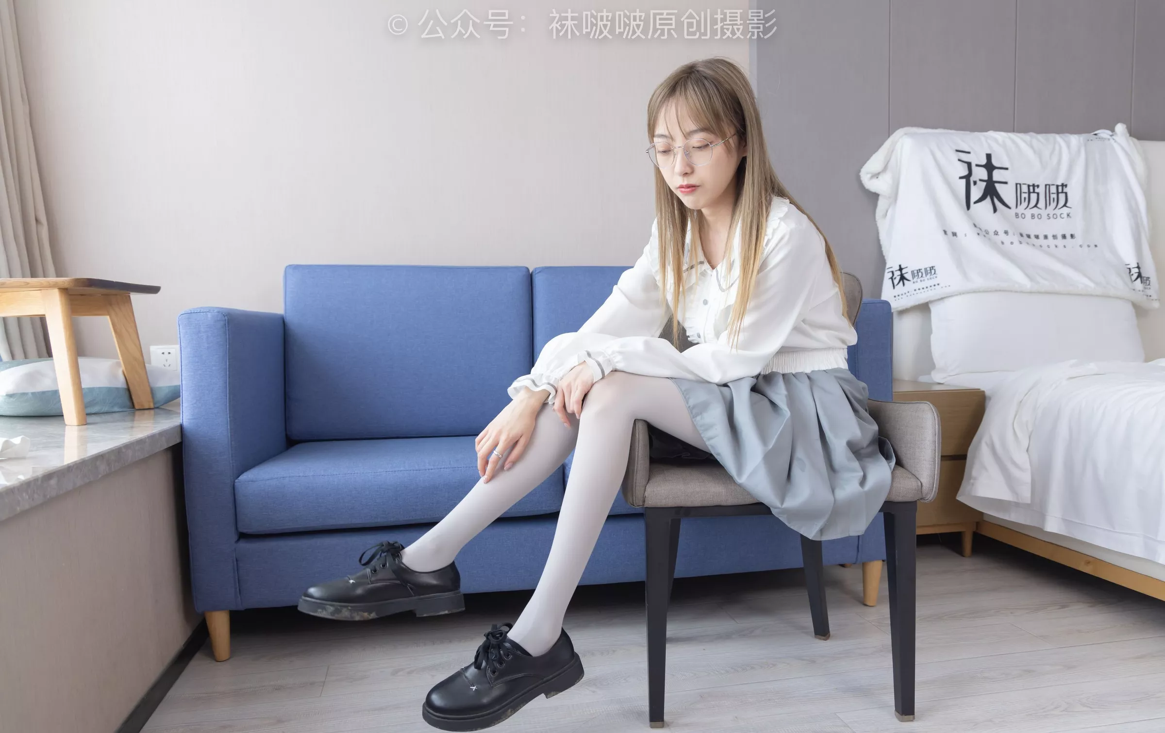 BoBoSocks袜啵啵 黑皮鞋、厚灰丝【140P】 No.213 稚予 P.5