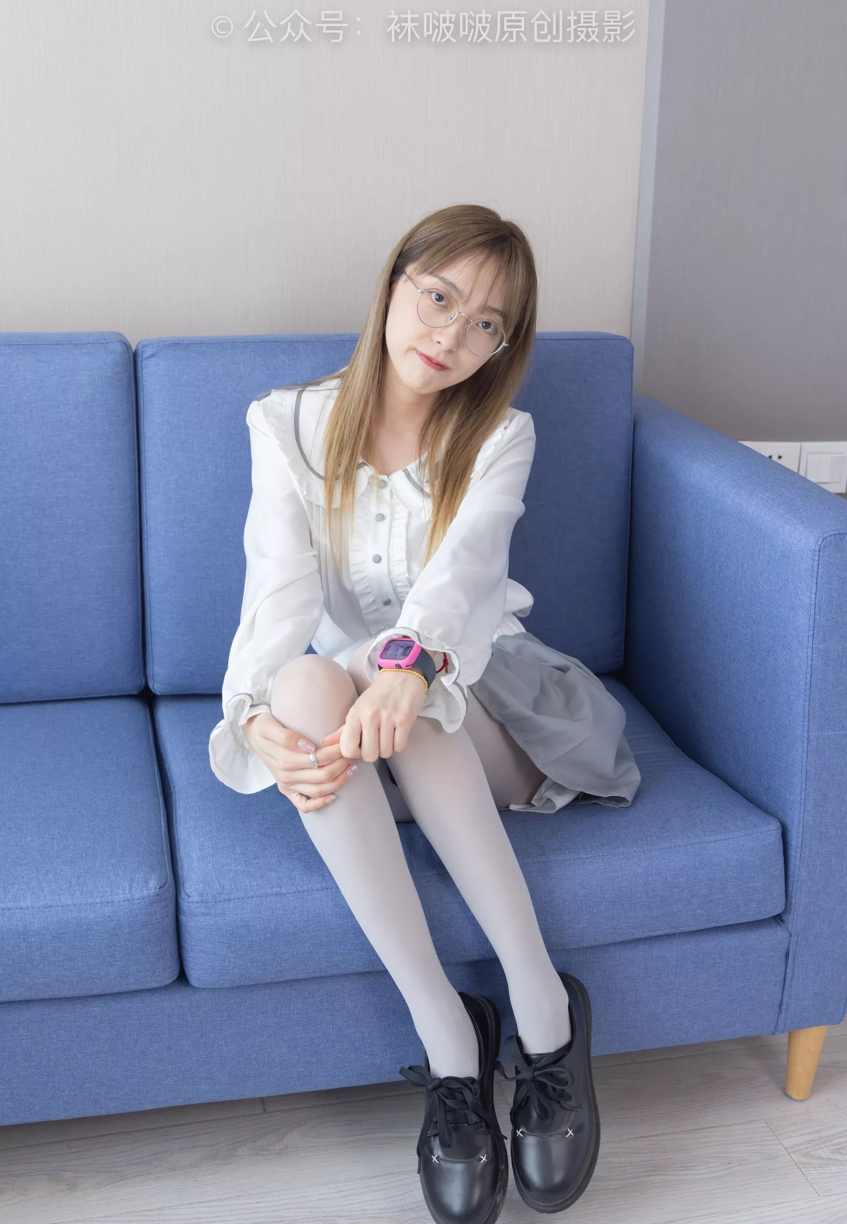 BoBoSocks袜啵啵 黑皮鞋、厚灰丝【140P】 稚予 No.213 P.14