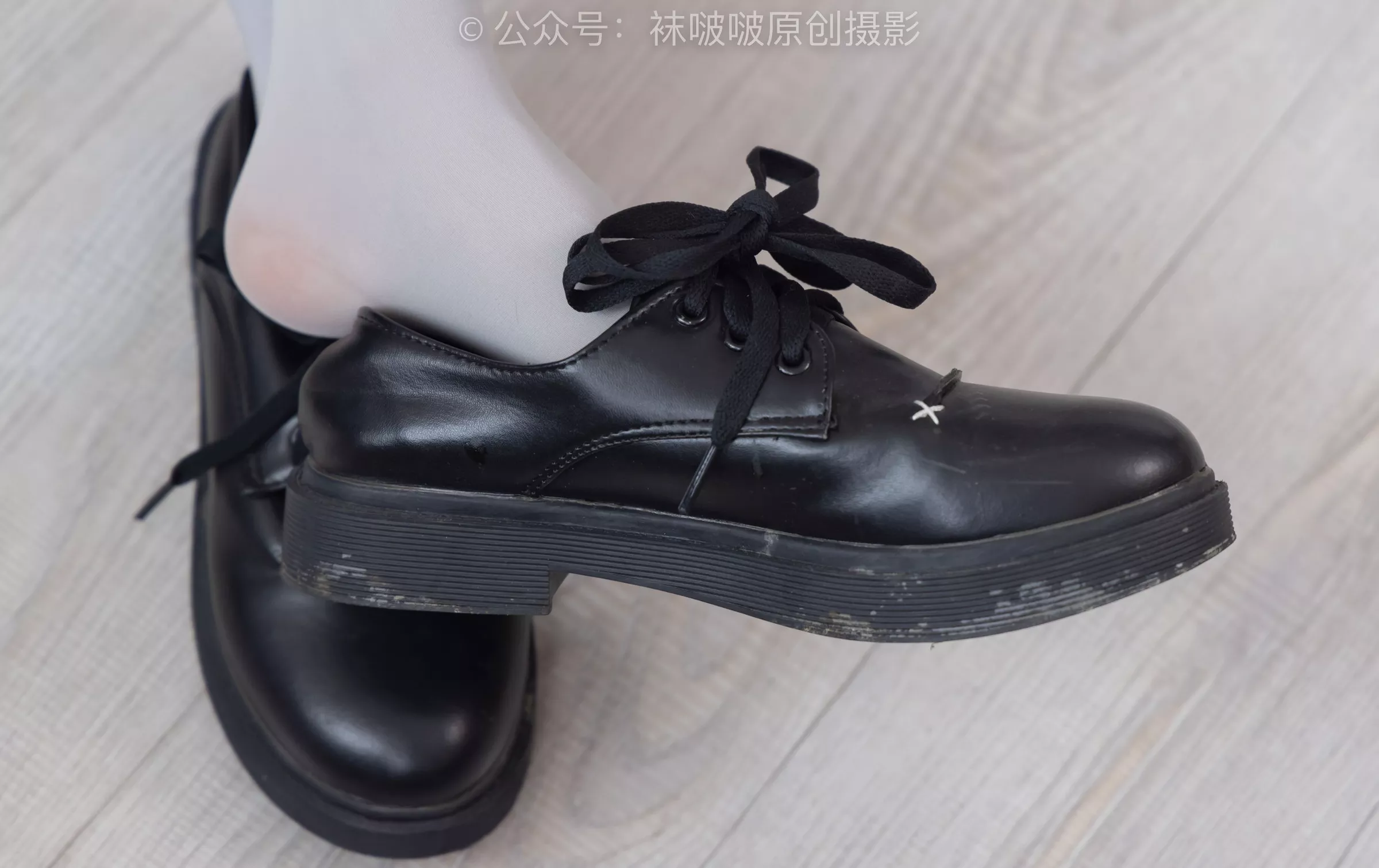 No.213 BoBoSocks袜啵啵 黑皮鞋、厚灰丝【140P】 稚予 P.16