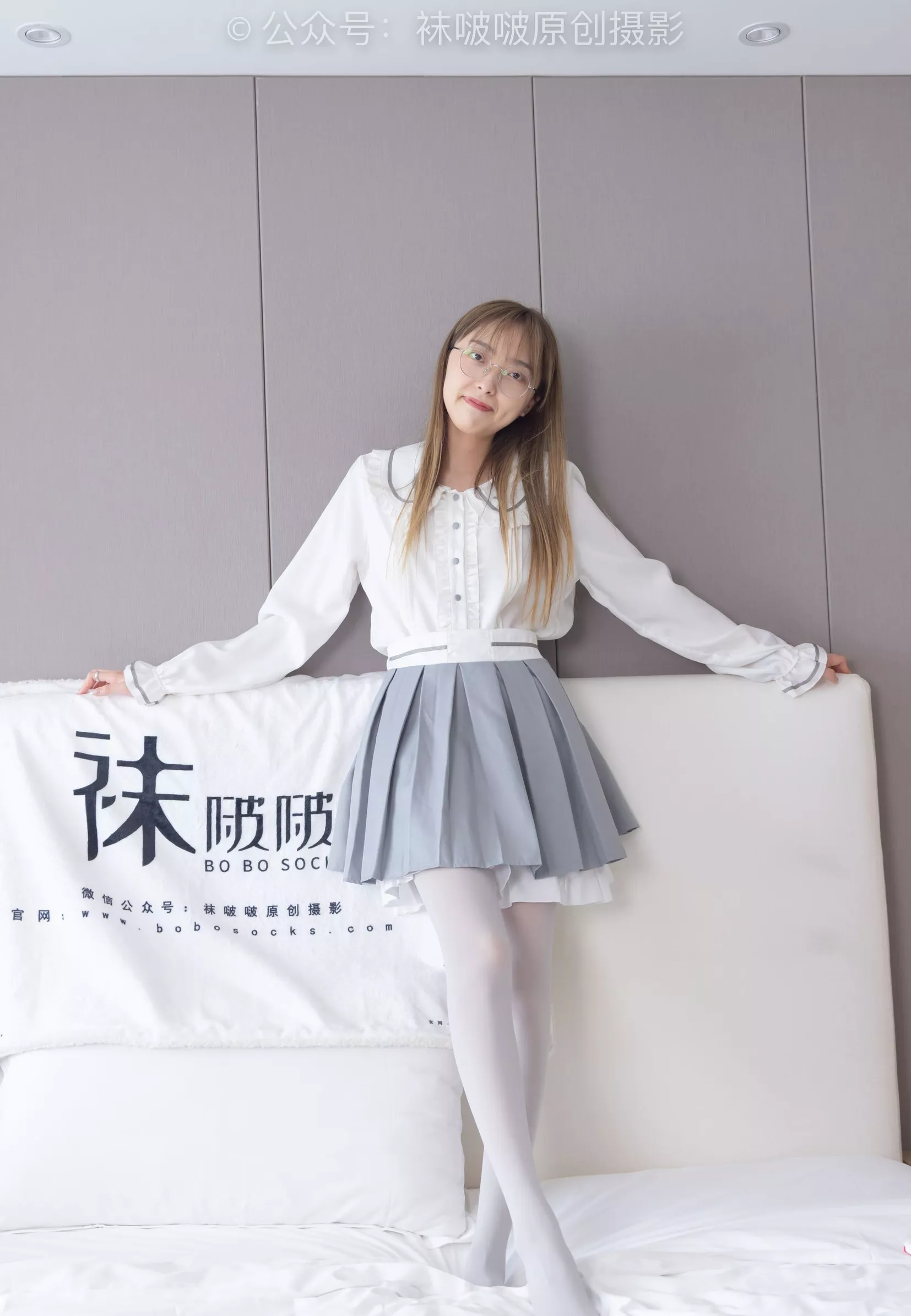 BoBoSocks袜啵啵 稚予 黑皮鞋、厚灰丝【140P】 No.213 P.26