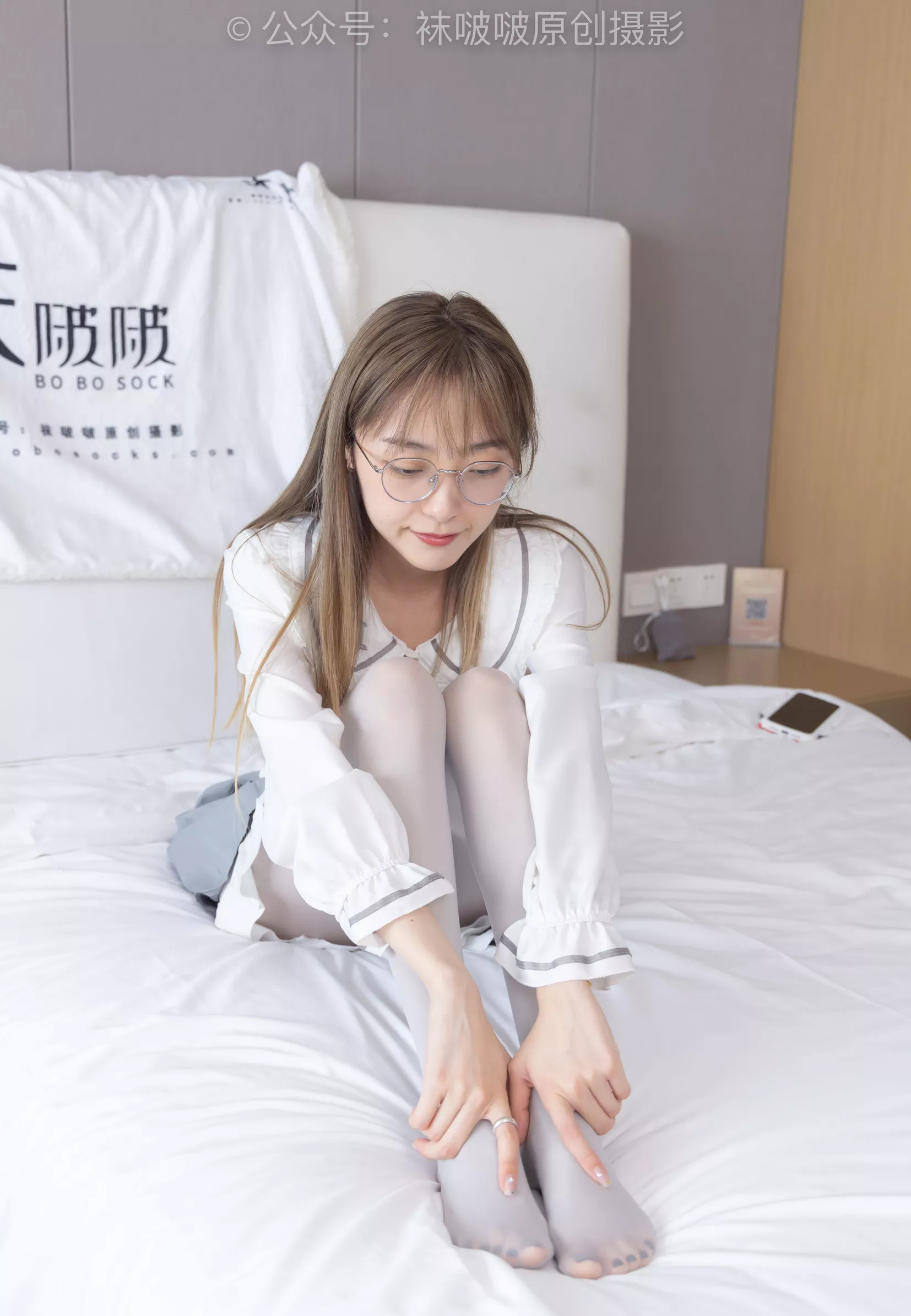 BoBoSocks袜啵啵 黑皮鞋、厚灰丝【140P】 No.213 稚予 P.5
