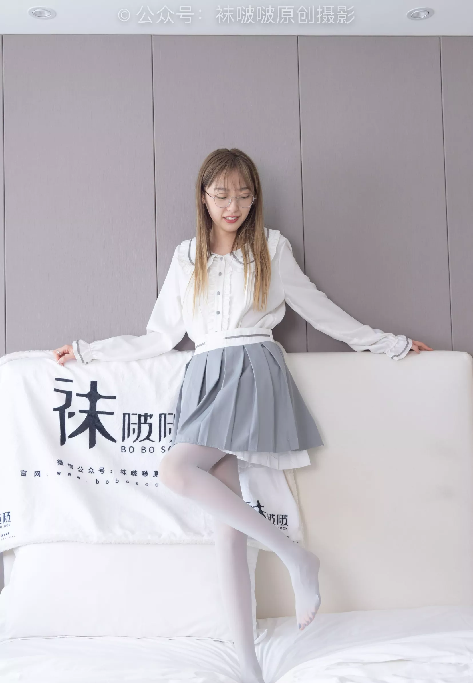 BoBoSocks袜啵啵 稚予 黑皮鞋、厚灰丝【140P】 No.213 P.26