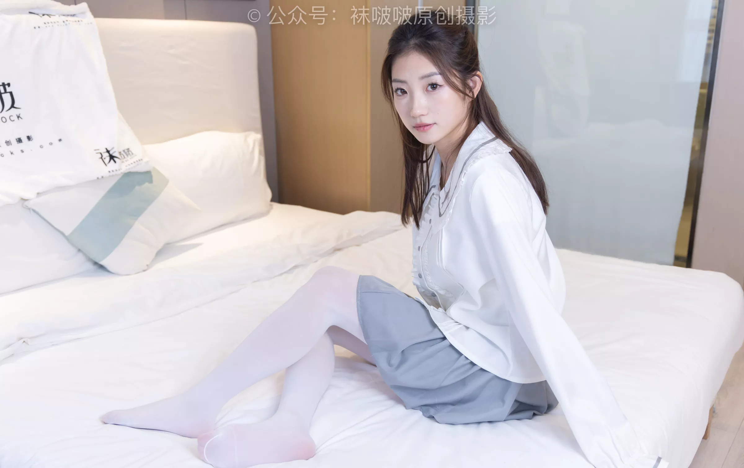 高跟鞋、厚白丝【142P】 小沫 No.211 BoBoSocks袜啵啵 P.5