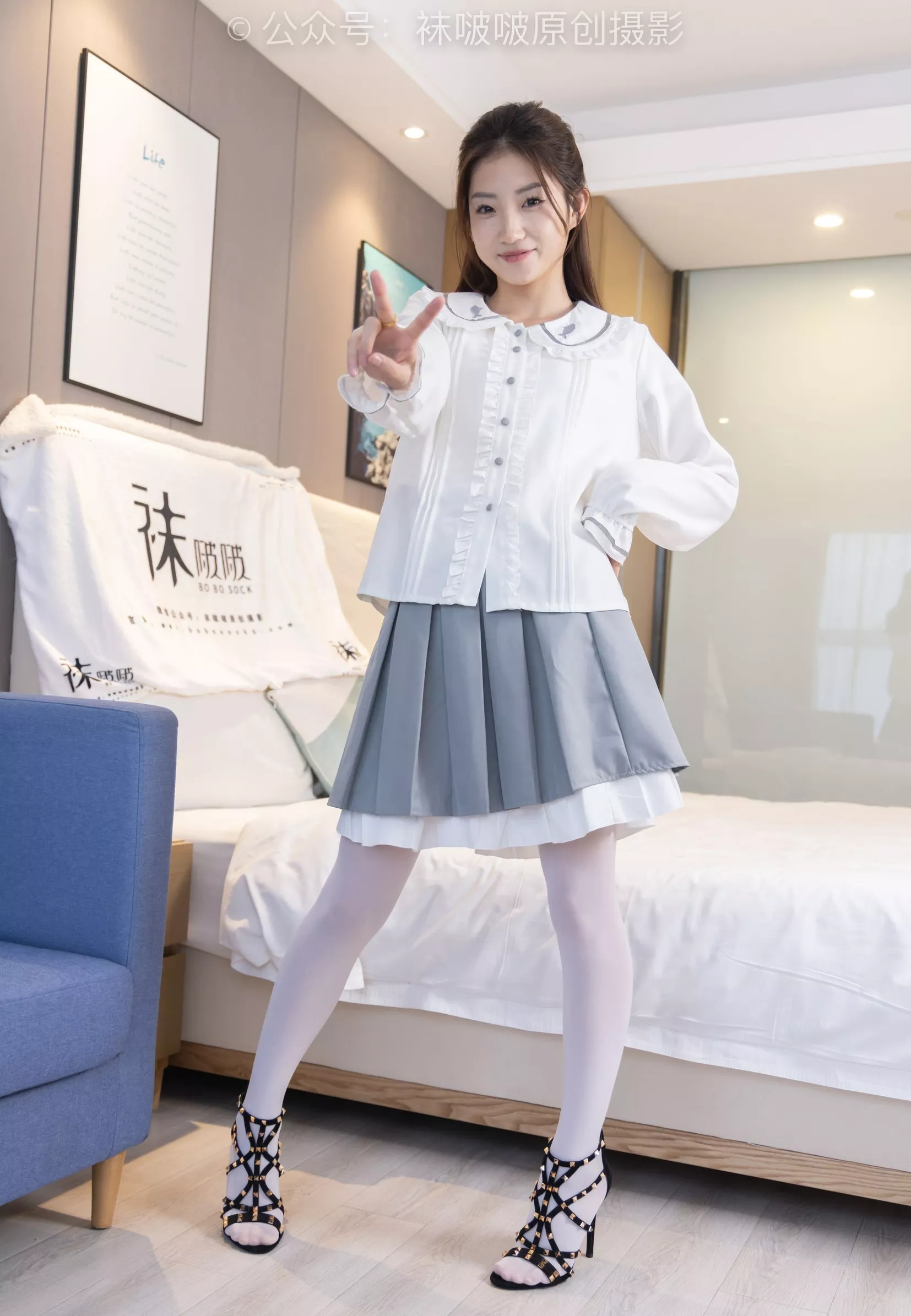 小沫 高跟鞋、厚白丝【142P】 BoBoSocks袜啵啵 No.211 P.12