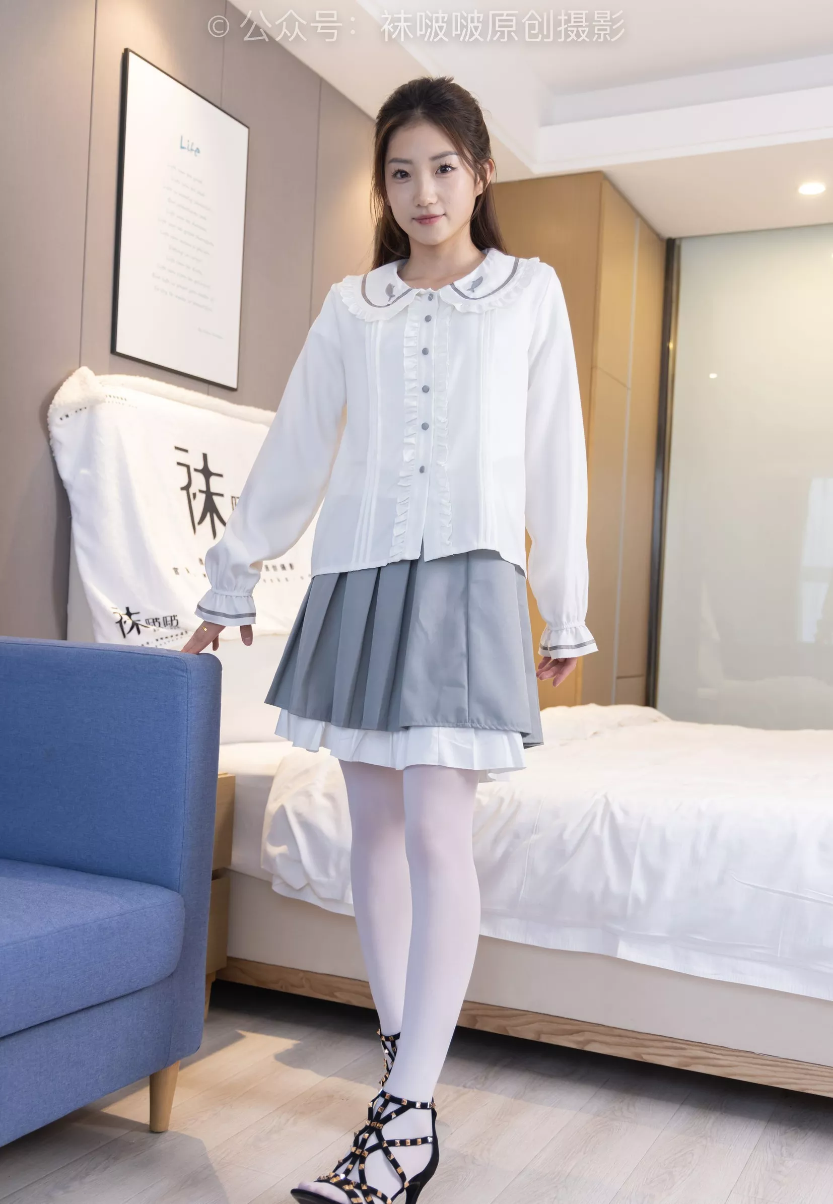 No.211 高跟鞋、厚白丝【142P】 小沫 BoBoSocks袜啵啵 P.16