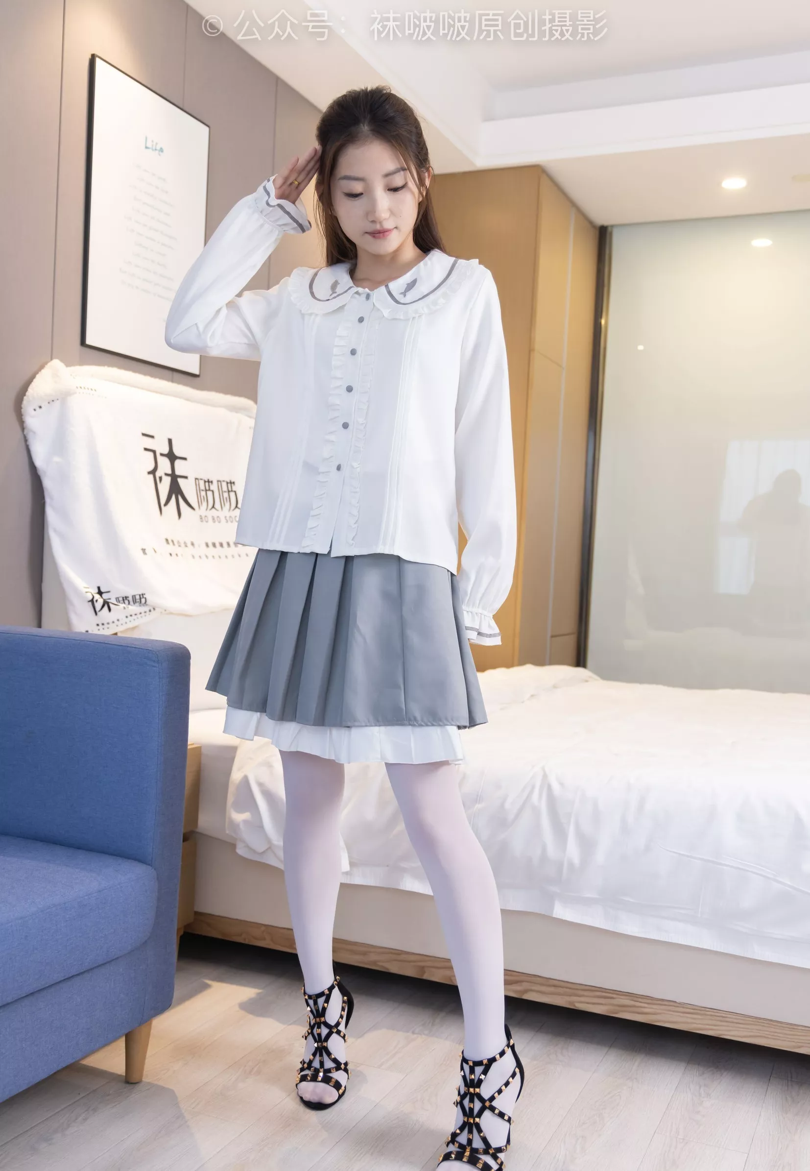 高跟鞋、厚白丝【142P】 BoBoSocks袜啵啵 No.211 小沫 P.27