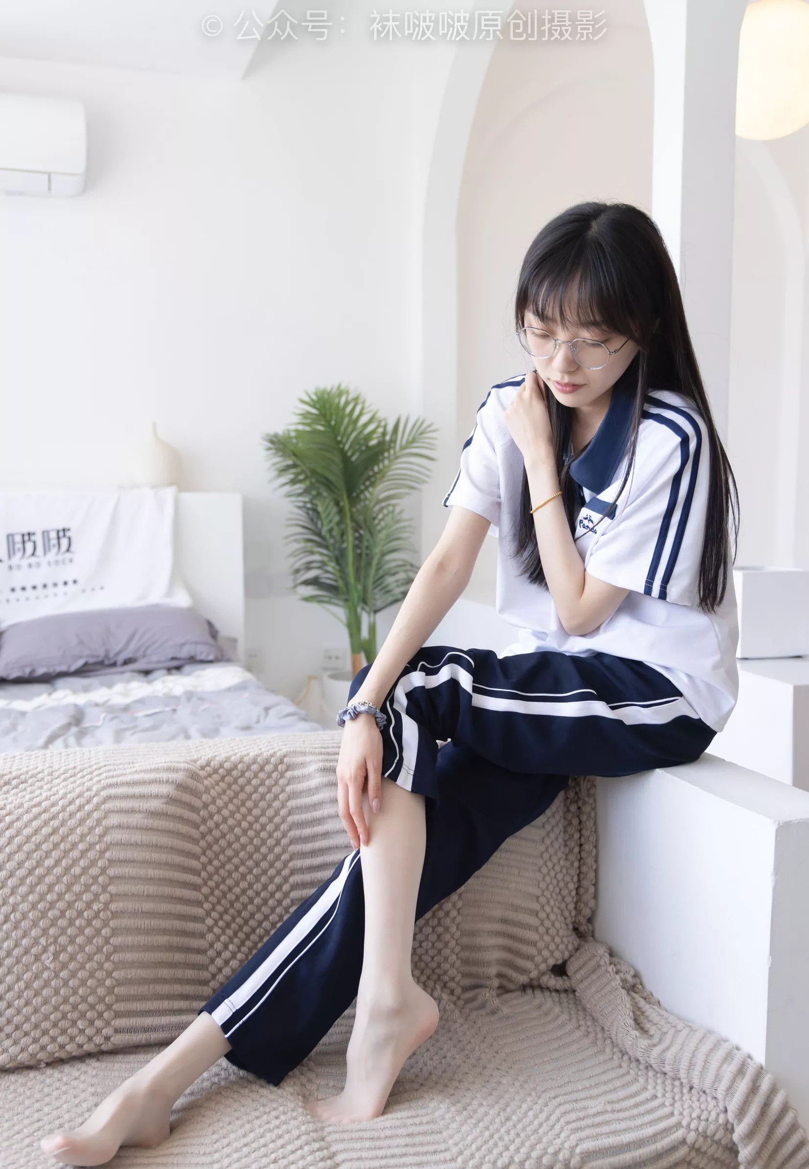 BoBoSocks袜啵啵 稚予 aj板鞋、白棉袜、油亮白丝、校服裤里丝【140P】 No.207 P.15