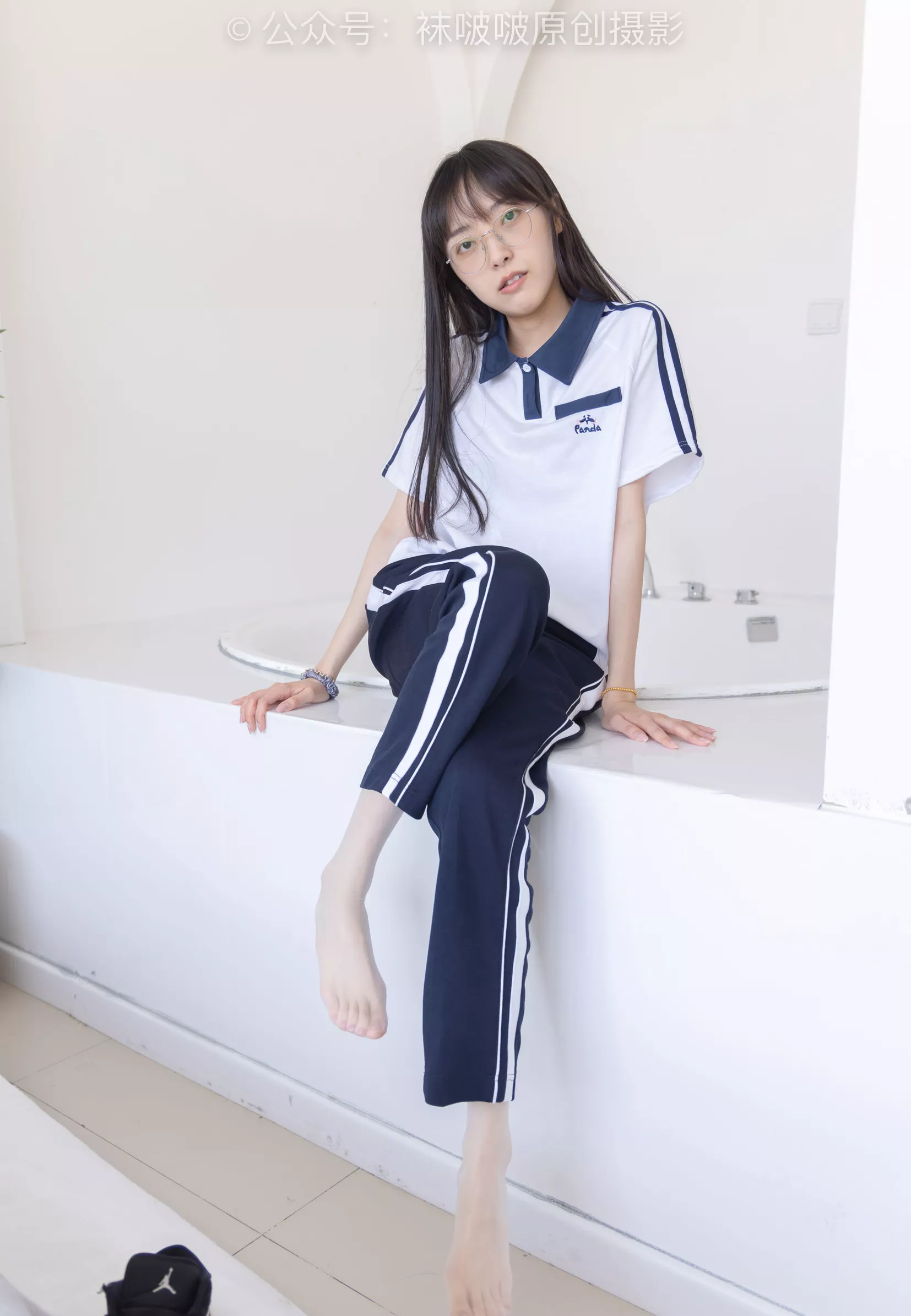 稚予 No.207 aj板鞋、白棉袜、油亮白丝、校服裤里丝【140P】 BoBoSocks袜啵啵 P.10