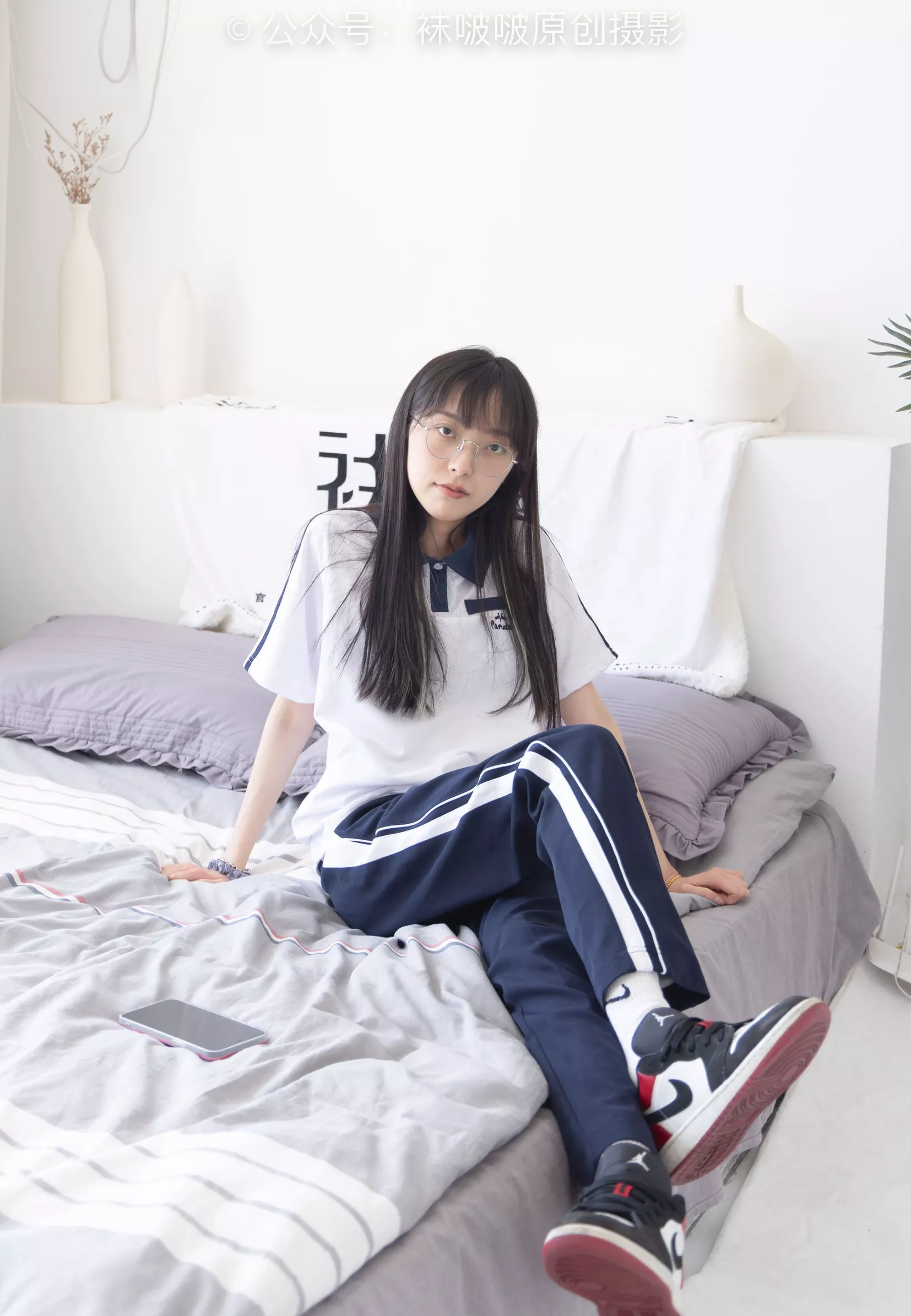 稚予 aj板鞋、白棉袜、油亮白丝、校服裤里丝【140P】 No.207 BoBoSocks袜啵啵 P.14