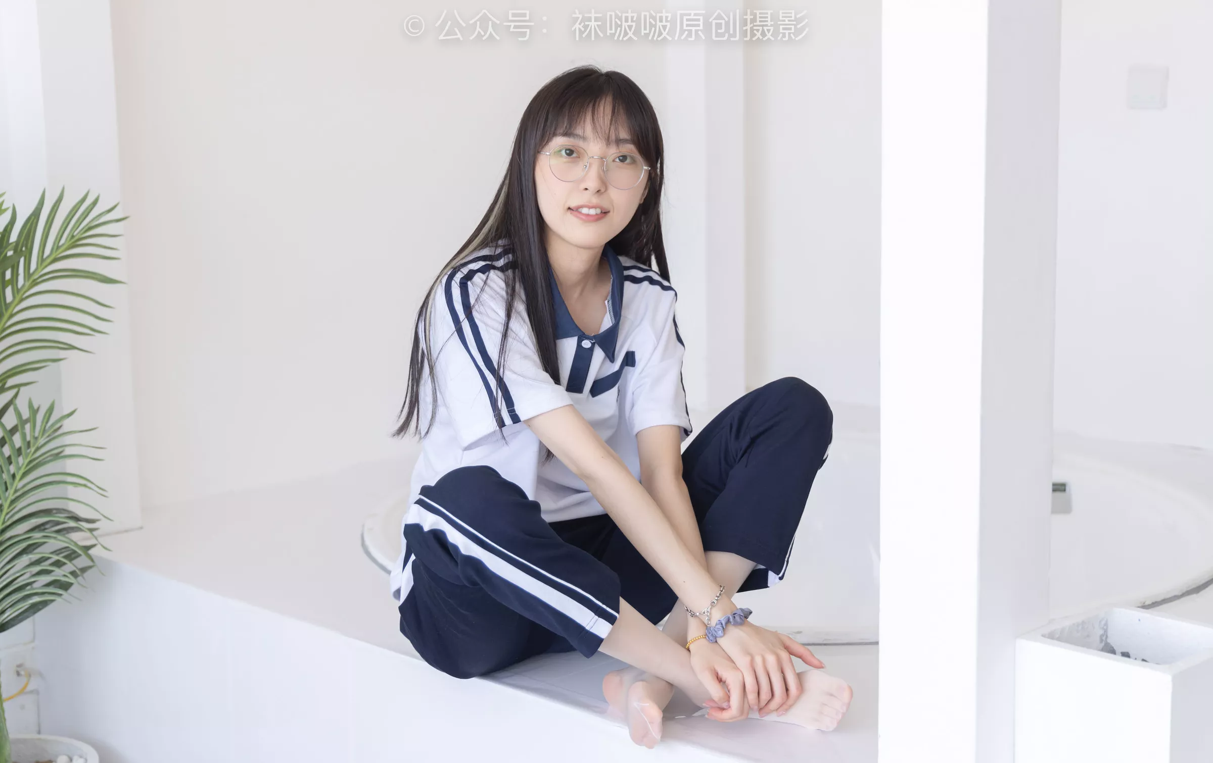稚予 aj板鞋、白棉袜、油亮白丝、校服裤里丝【140P】 No.207 BoBoSocks袜啵啵 P.9